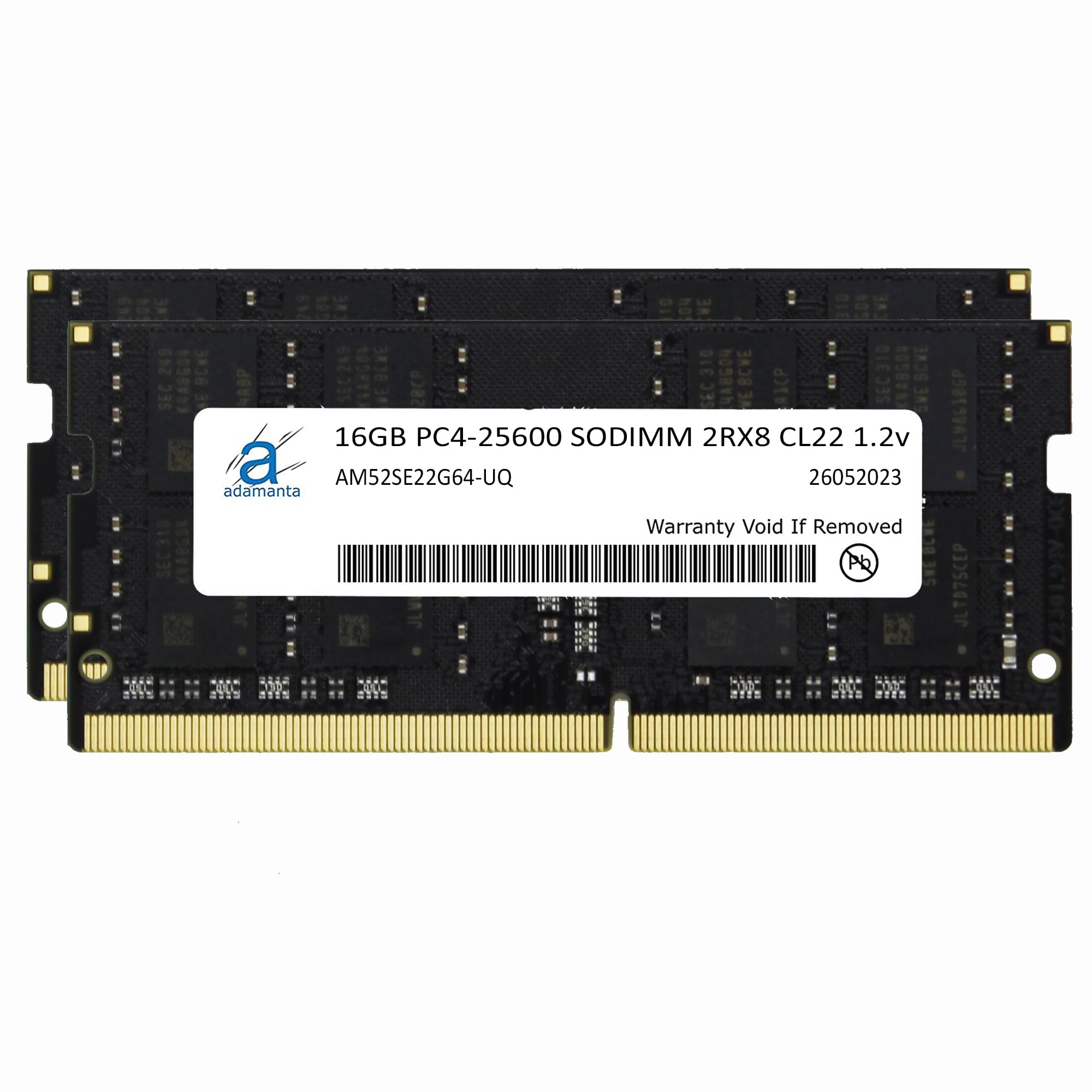 Adamanta 32Gb (2X16Gb) Ddr4 3200Mhz (Or 2933Mhz Or 2666Mhz Or 2400Mhz Or 2133Mhz) Pc4 25600 Sodimm Samsung Ic 2Rx8 Cl22 1.2V Non