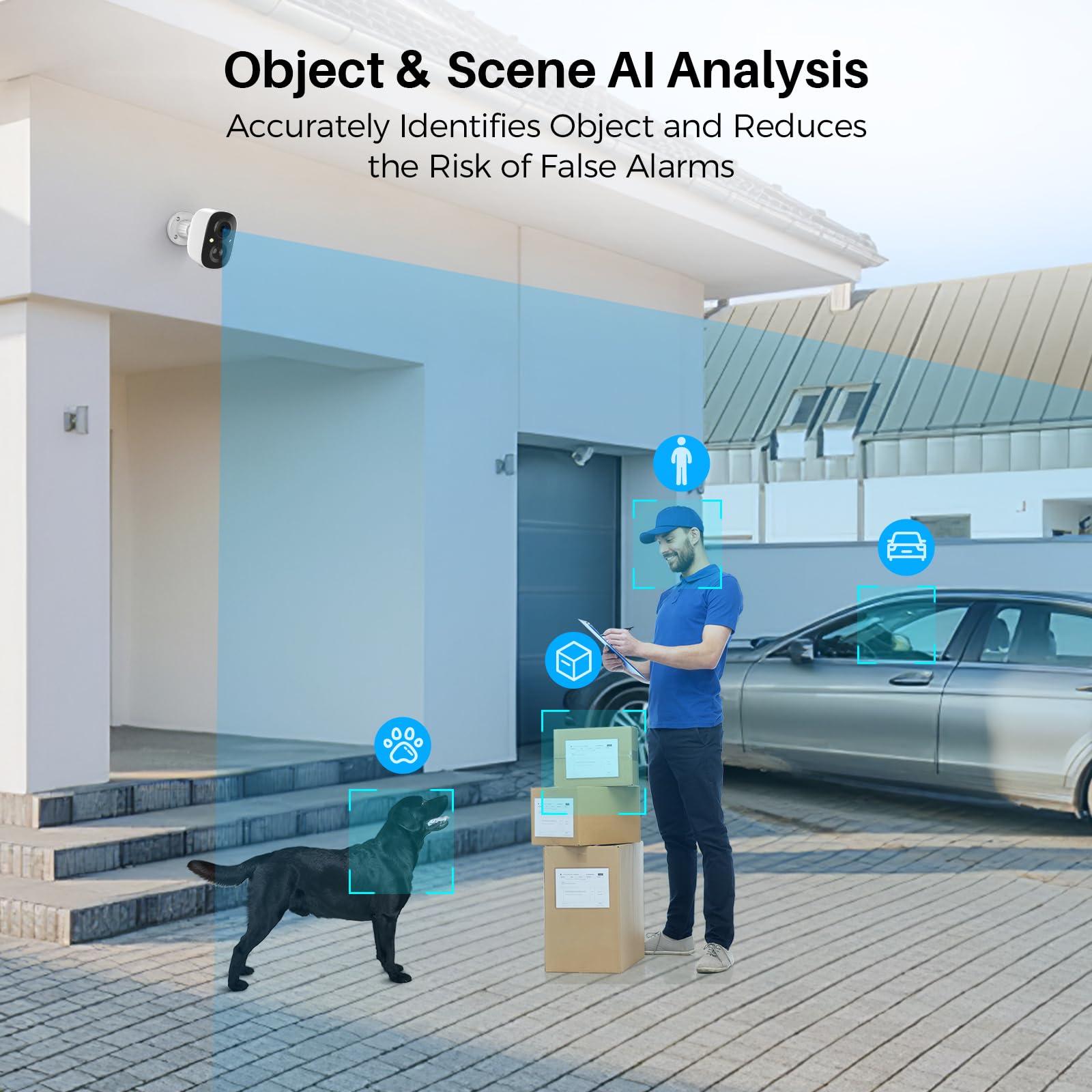 Maxiviz Security Cameras Wireless Outdoor, Battery Powered Cameras For Home Security Indoor/Outdoor With Ai Motion Detection, 10