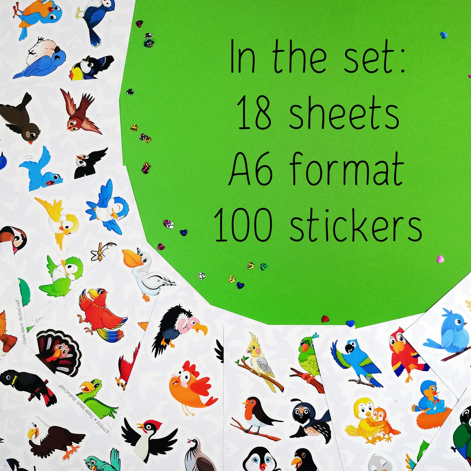 100Pcs Bird Stickers, Bird Party Favors, Bird Gifts For Birders And Bird Lovers, Bird Party Supplies And Decorations, Birds Figu