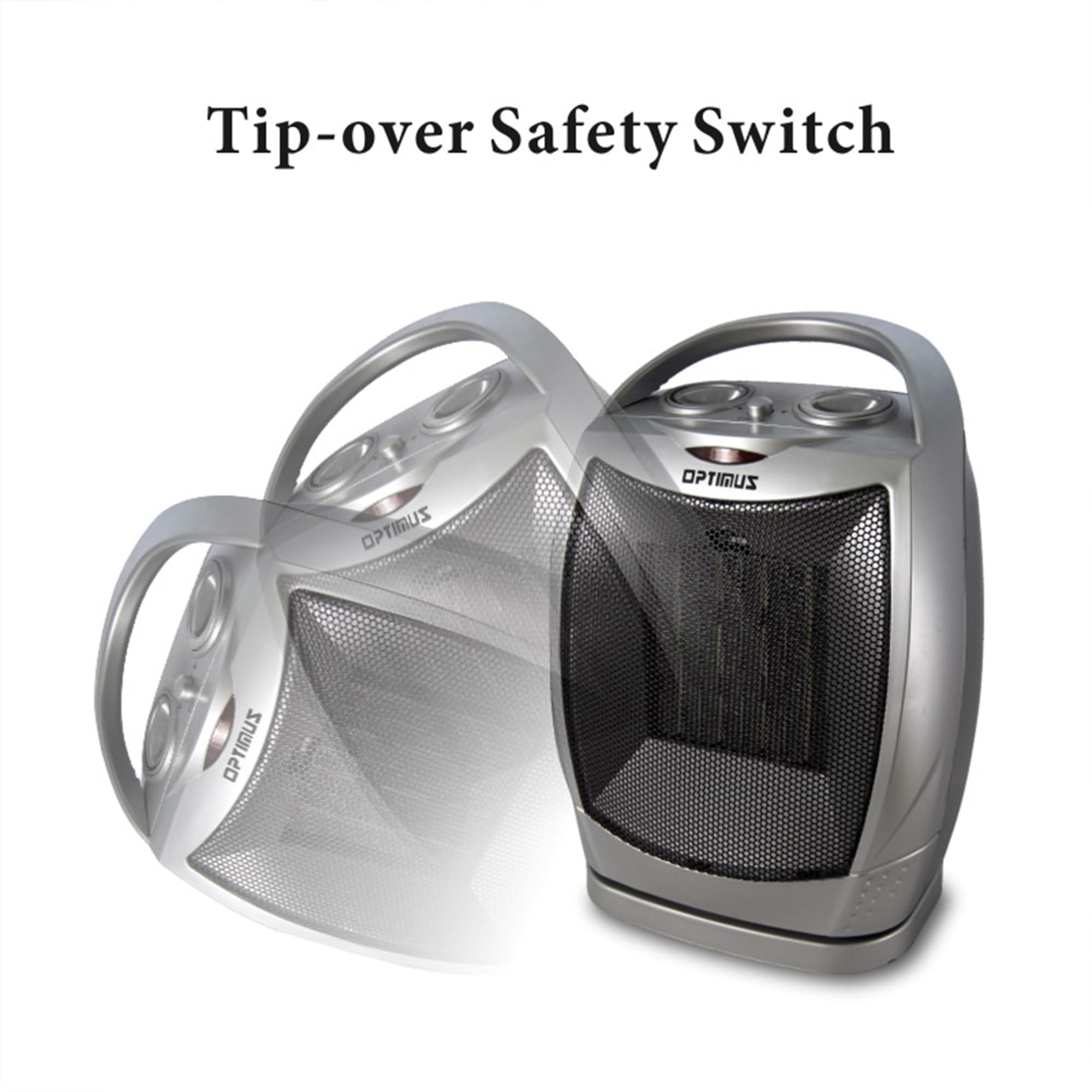 Optimus H 7247 Portable Oscillating Ceramic Heater With Thermostat