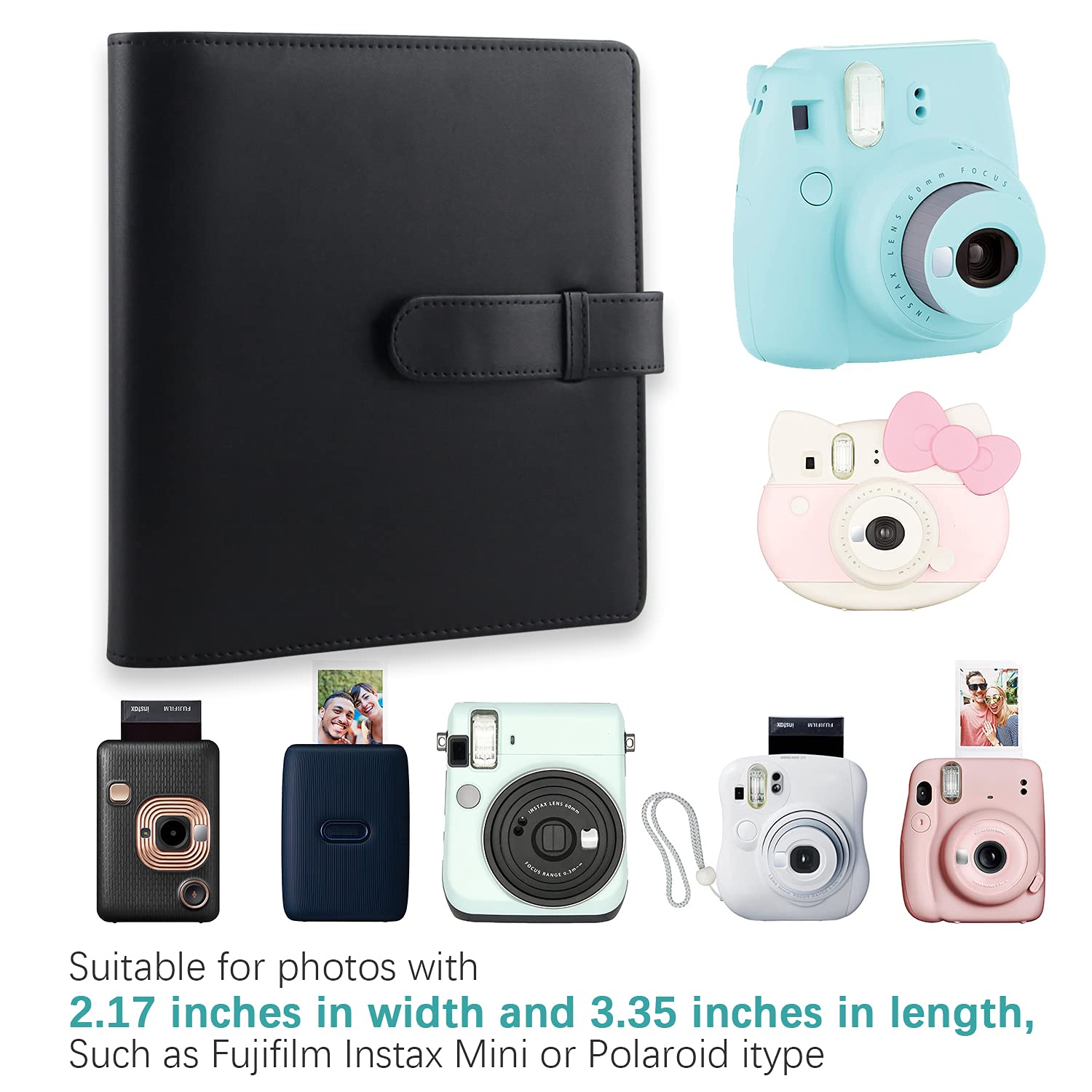 256 Pockets Mini Photo Album For Fujifilm Instax Mini 12/Mini 11/Mini 9/Mini 99/Mini 8/Mini 40 Instant Camera, For Polaroid Snap