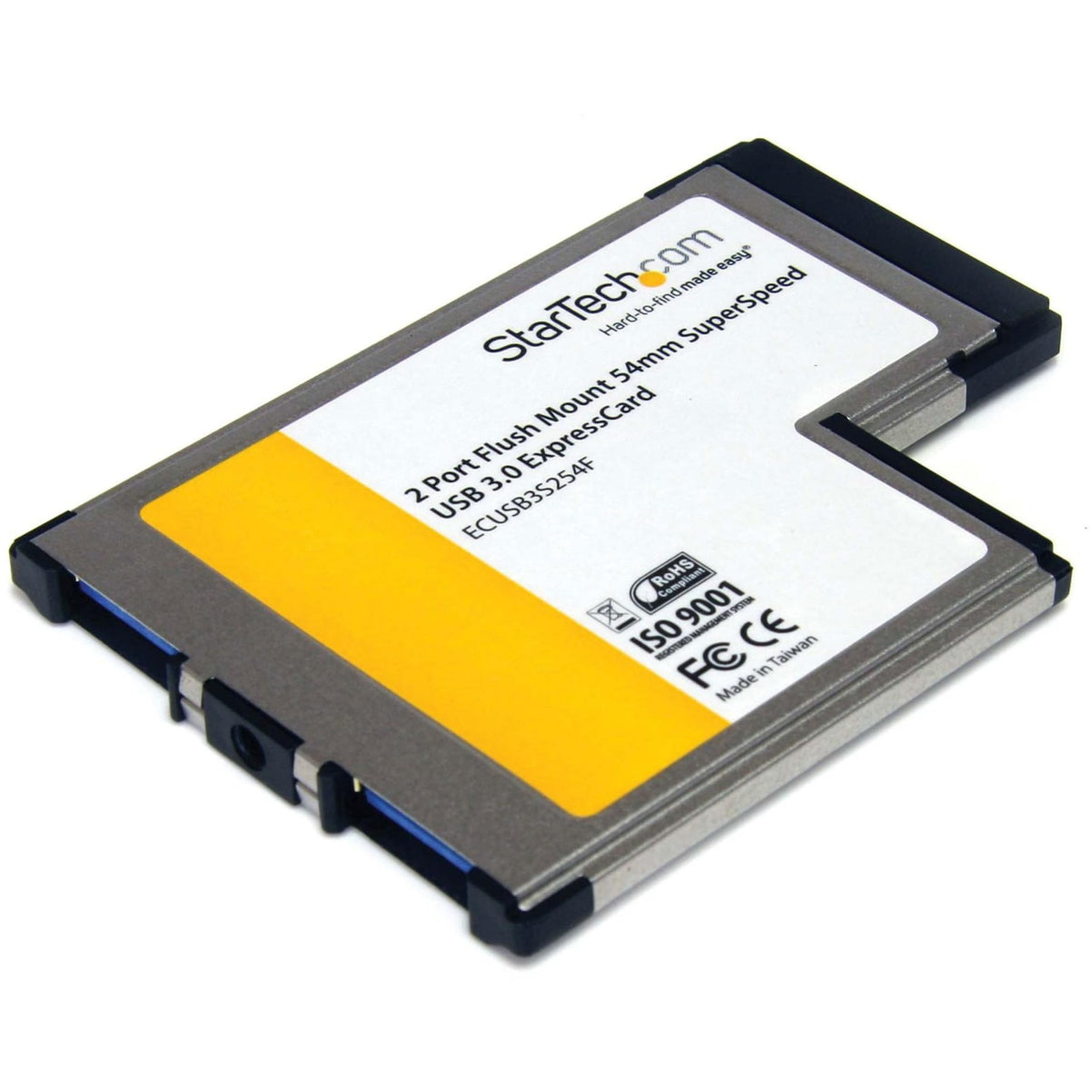 Startech.Com 2 Port Flush Mount Expresscard 54Mm Superspeed Usb 3.0 Card Adapter With Uasp   Dual Port Laptop Expresscard Usb 3