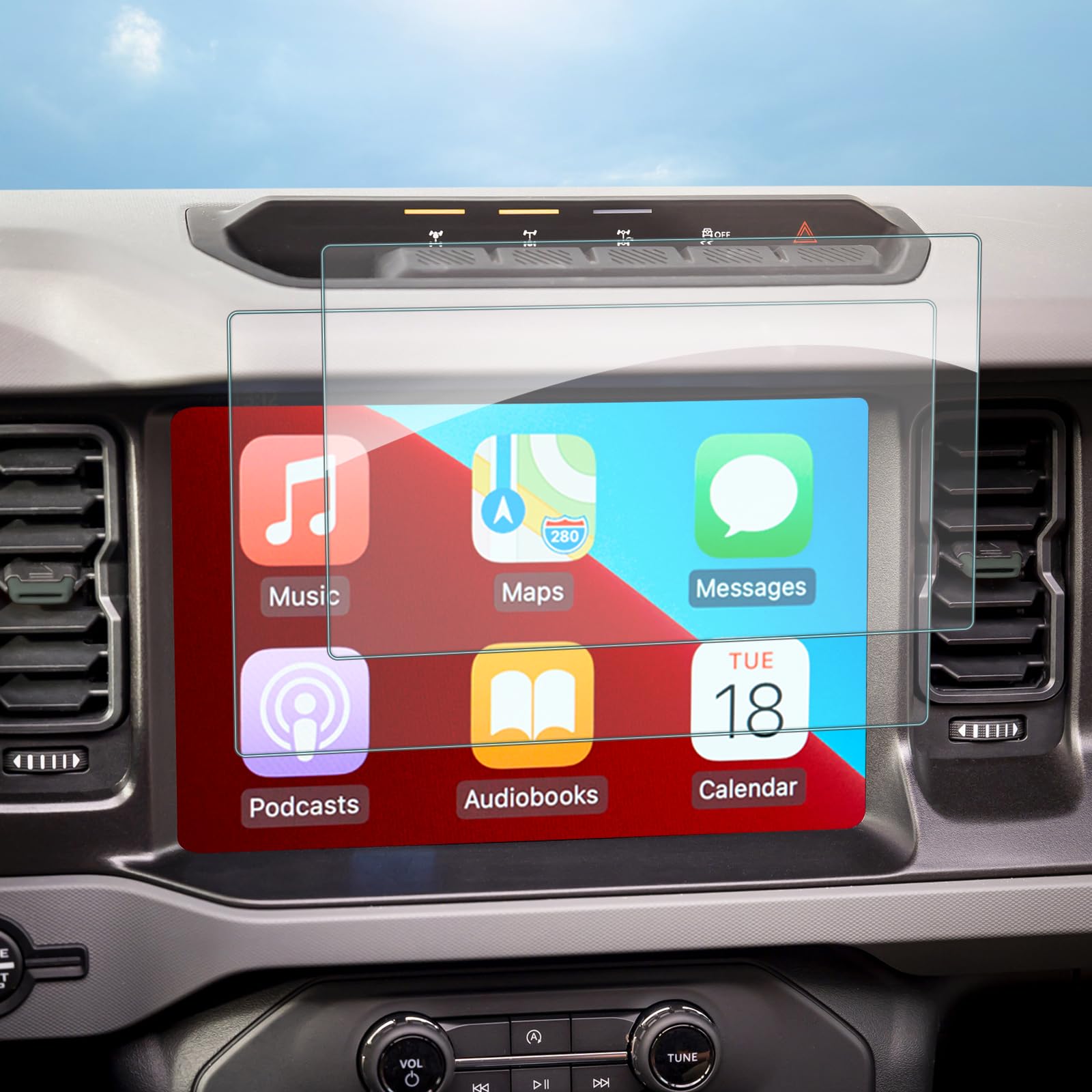 Shaohao 2 Pcs For 2023 2024 Ford Bronco Screen Protector 12 Inch Matte 2021 2024 Bronco Screen Protector 12' Lcd Screen 2023 2024 Bronco Touch Screen Protector Anti Glare Bronco 2023 2024 Accessories