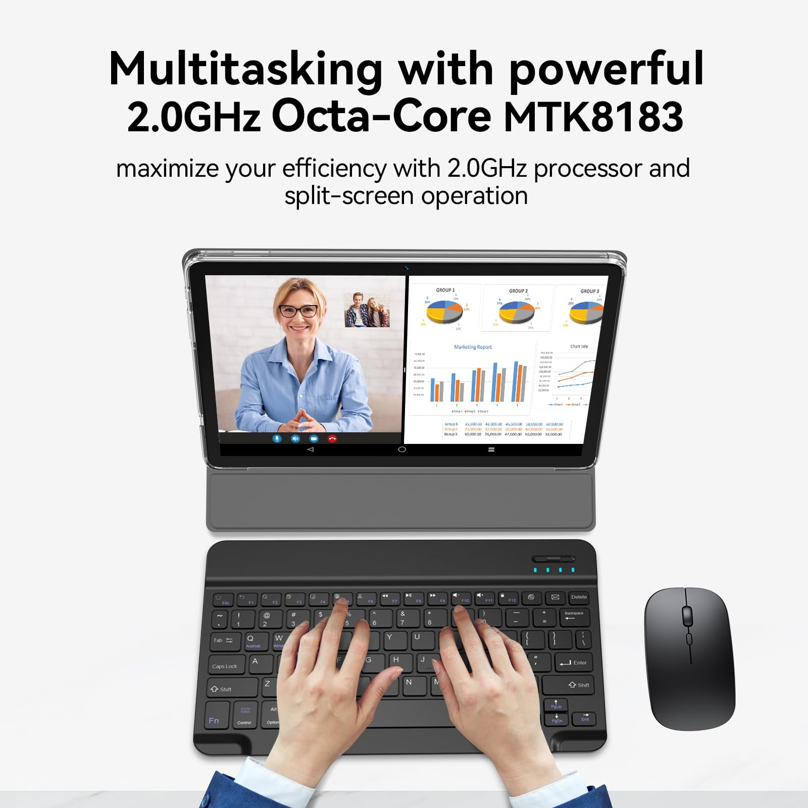 Android Tablet 10 Inch, 2024 Newest Android 13 Tablet, 128Gb Storage+16Gb Ram (8+8Virtual), Octa Core Processor, 5G Wifi Tablet,