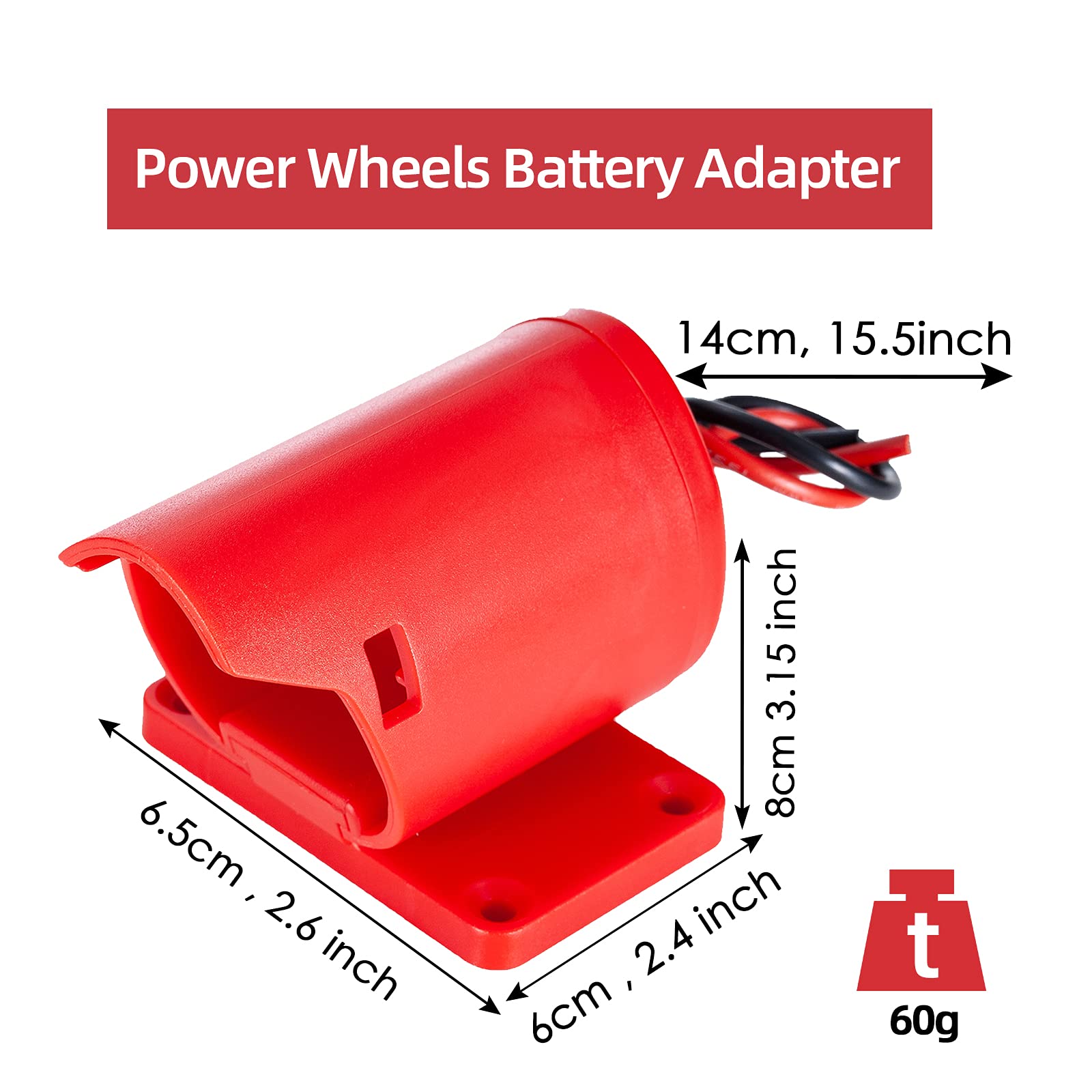 Power Wheels Battery Adapter Compatible For Milwaukee 12V Dock Power Connector 12 Gauge Robotic