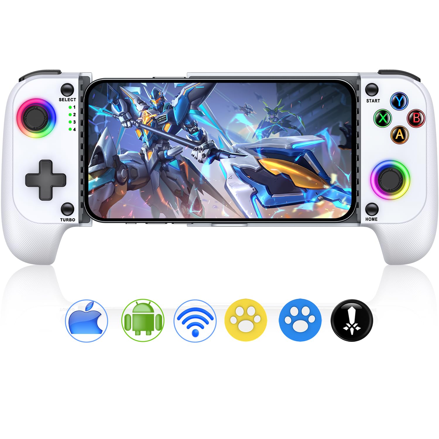 Mobile Game Controllers For Iphone/Android, Hall Effect Phone Controllers Support Phone Case,Game Controllers For Xbox,For Plays