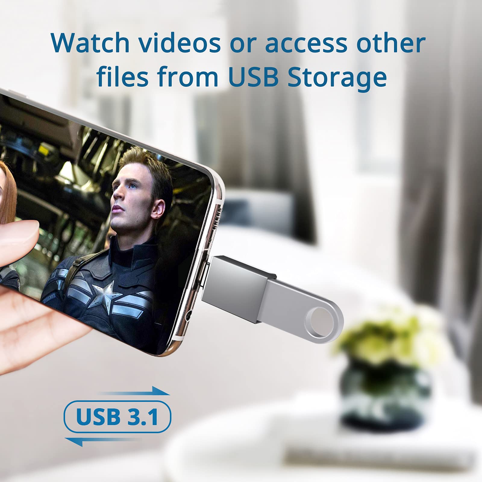 Marmoin Usb C To Usb Adapter, 2 Pack, Male To Female, Zinc Alloy, High Speed Data Transfer, Compatible With Imac, Ipad Pro, Macb