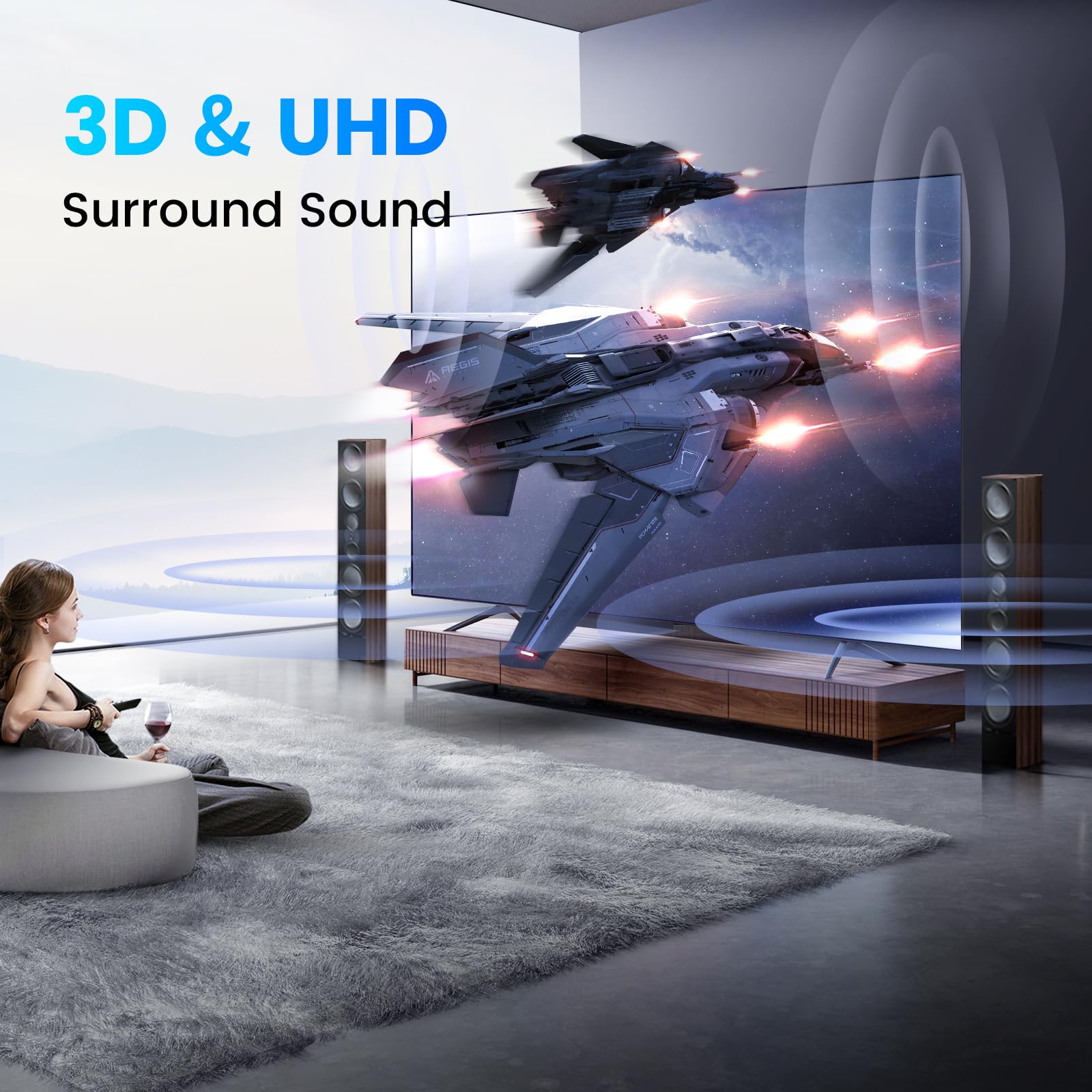 Ferrisa 4X2 Hdmi Matrix, 4K@60Hz 4 In 2 Out Hdmi Switch Splitter With Ir Remote, Hdmi Matrix Switch + Optical + 3.5Mm Audio Output, Support Hdmi2.0, Hdcp2.2, Auto Downscaler, 3D, Audio Extractor