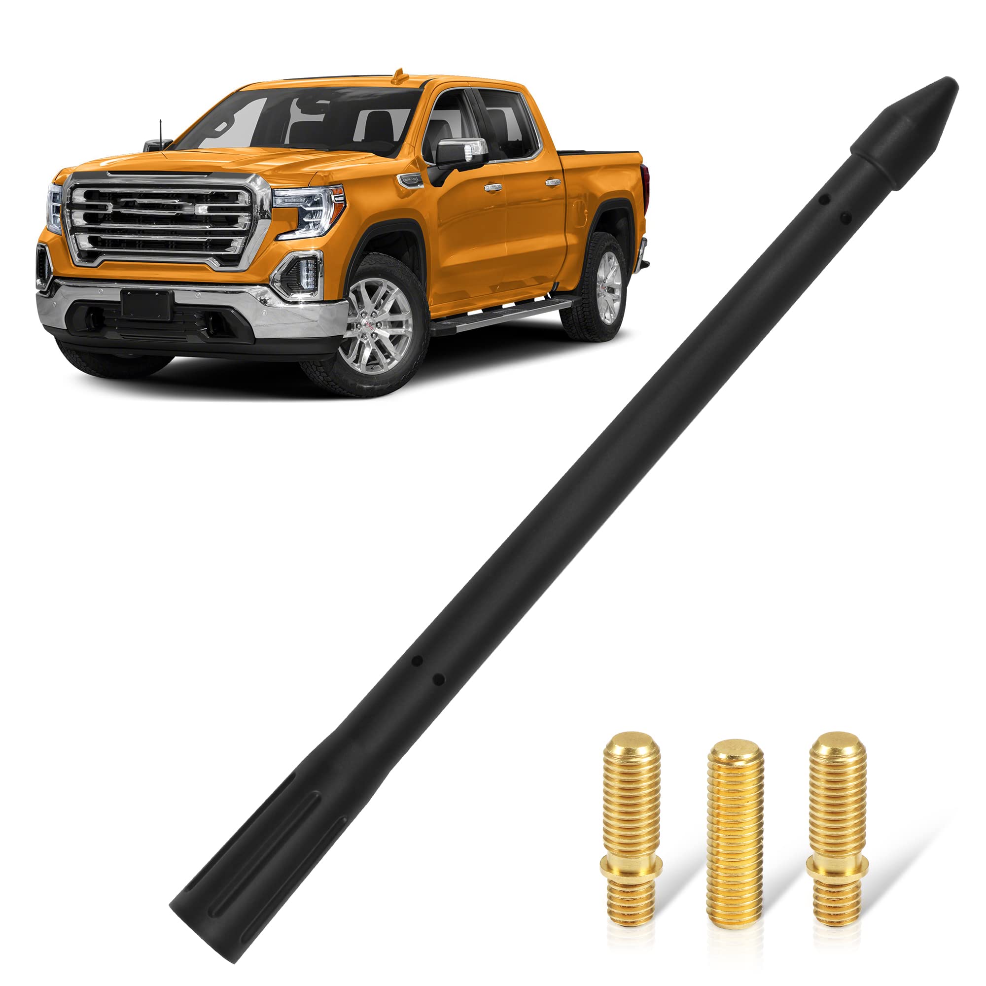 Ksaauto 8'' Rocket Style Car Truck Antenna For Gm Chevy Silverado 1500 2500 3500 Hd Avalanche Traverse Equinox Gmc Sierra 1500 2