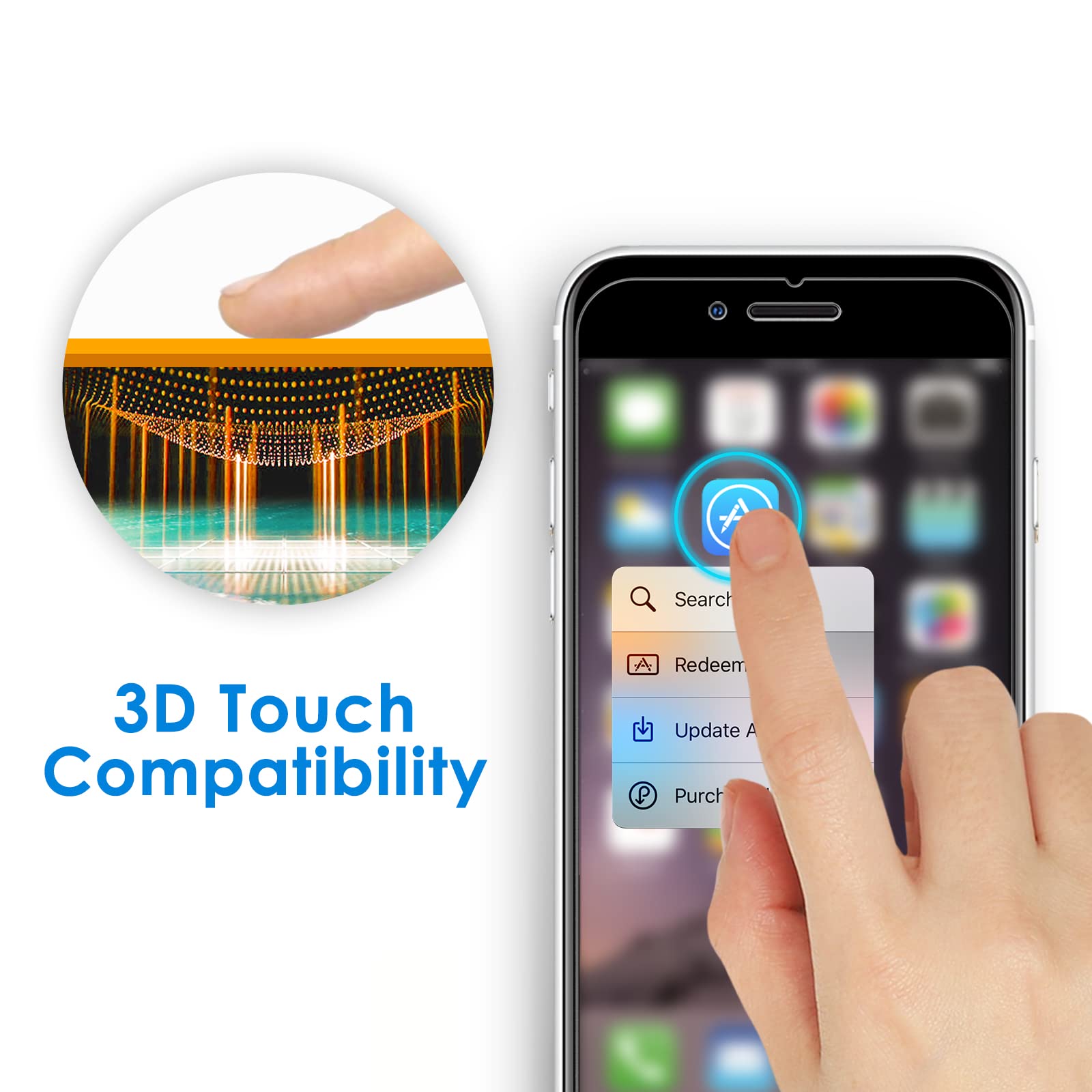 Jetech Screen Protector For Iphone 7/8, 4.7 Inch, Tempered Glass Film, 2 Pack