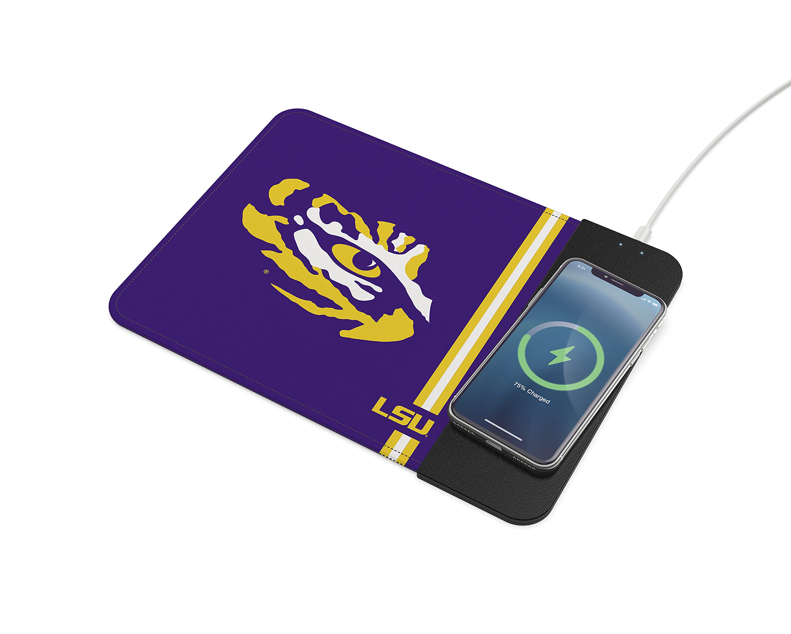 Soar Ncaa Wireless Charging Mouse Pad, Lsu Tigers