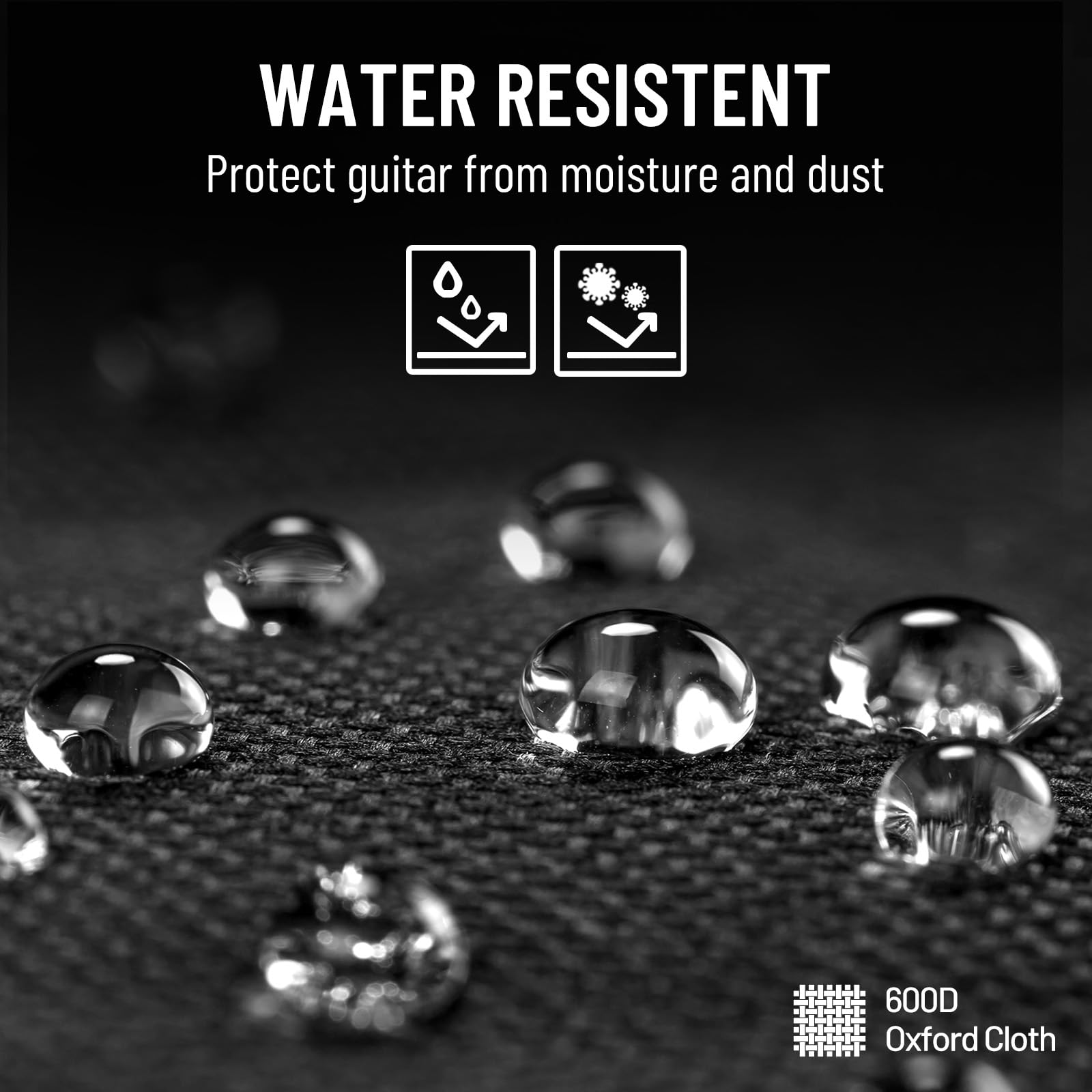 Cahaya 40 41 42 Inch Multi Pockets Acoustic Guitar Bag 6 Pockets 0.4Inch 10Mm Thick Padding Water Resistent Guitar Case Gig Bag