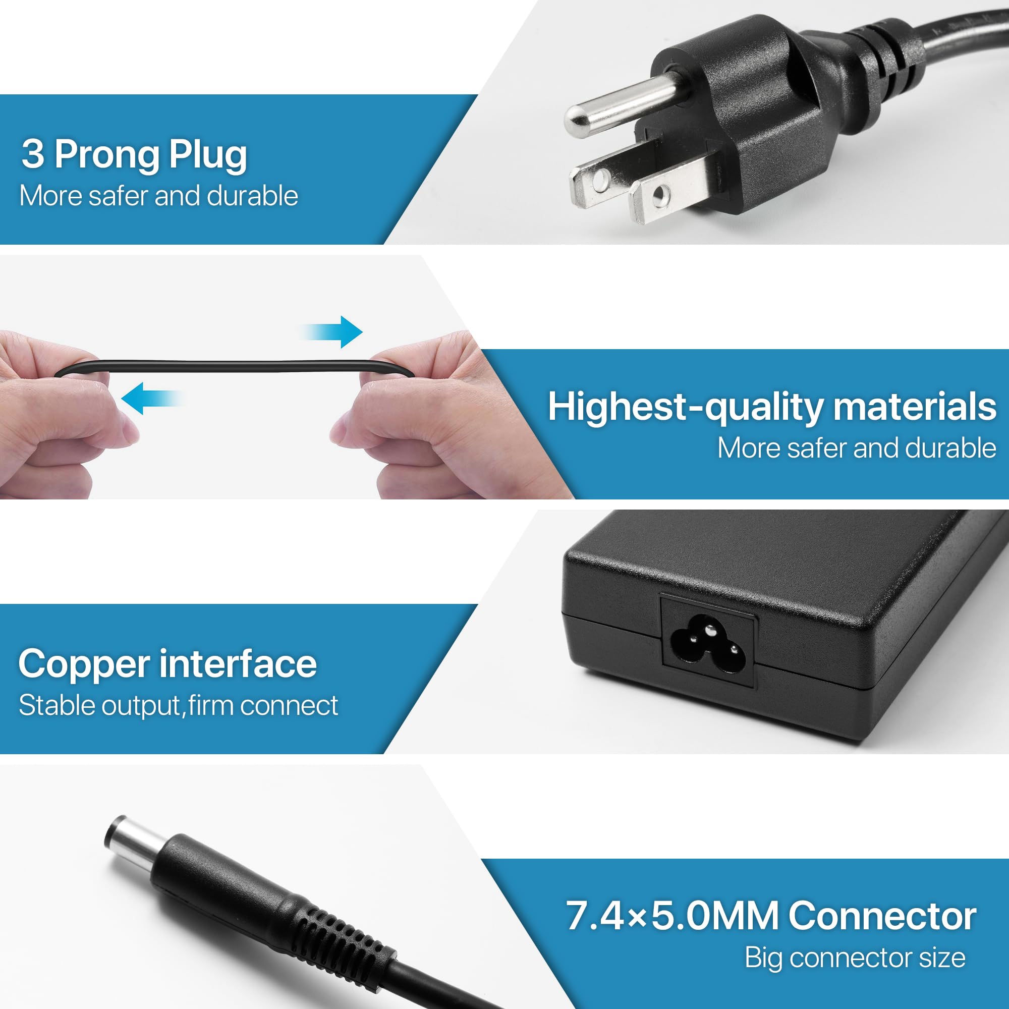 180W Ac Charger For Dell G5 G7 15 17 7588 7790 7577 5587 3579 3779 Dell Precision 7510 7520 7530 7540 7550 7560 Fa180Pm111 Ha180