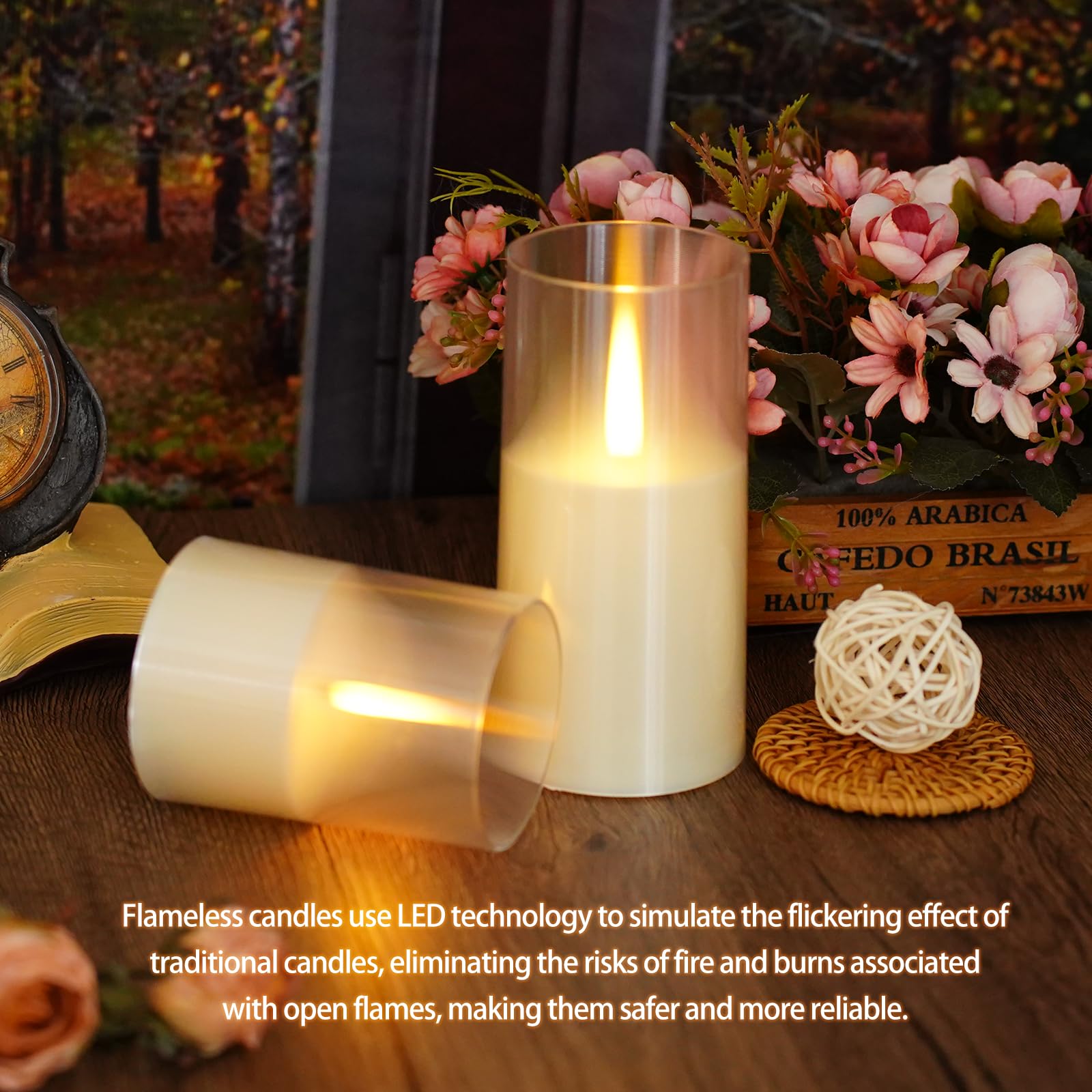 Kayleemia Flameless Led Candles Battery Operated With Remote Control 7 Set Home Decoration (Ivory3)