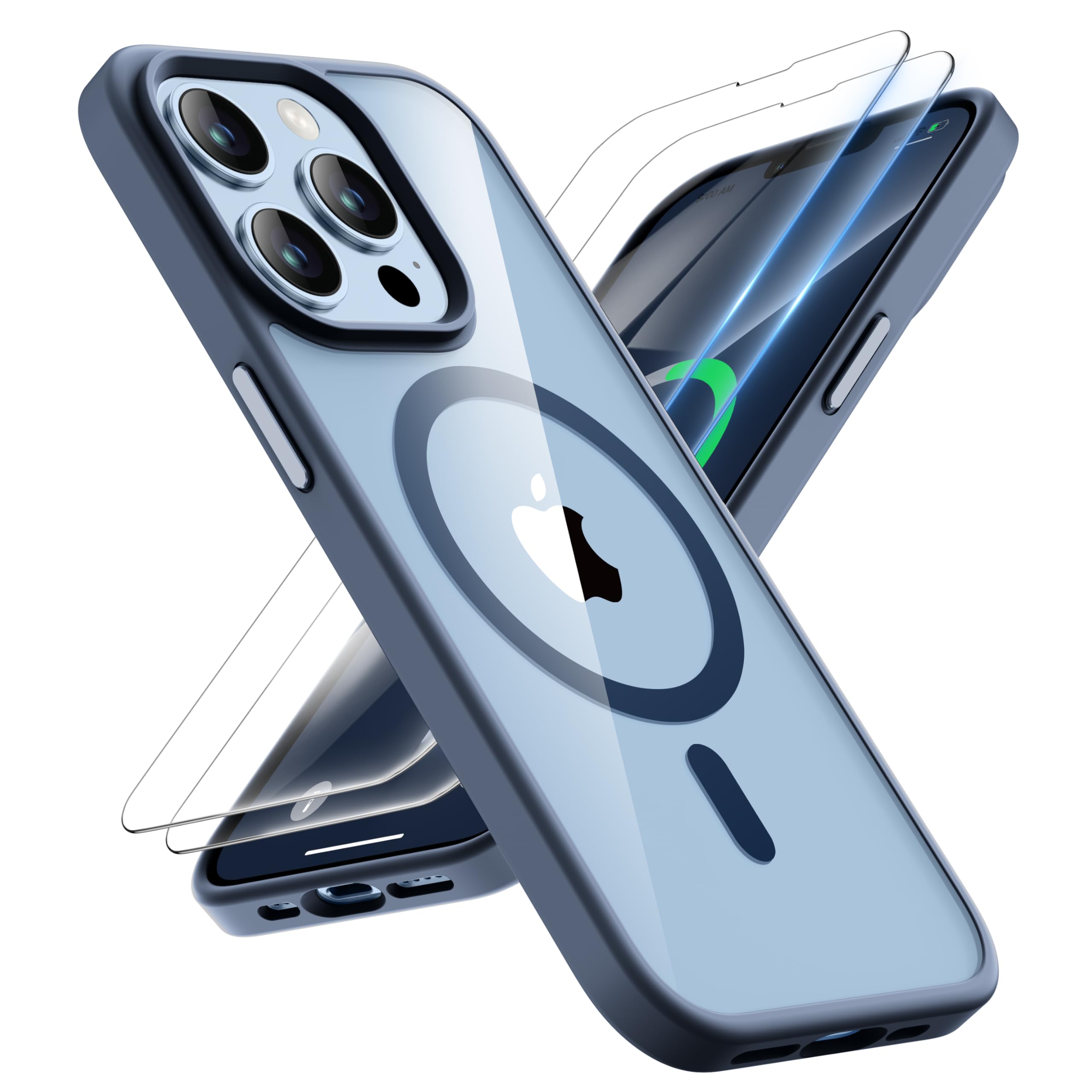 ORETECH for iPhone 13 Pro Max Case, [Compatible with MagSafe][Military-Grade 15FT Drop Protection][2 Pcs Screen Protectors] Shoc