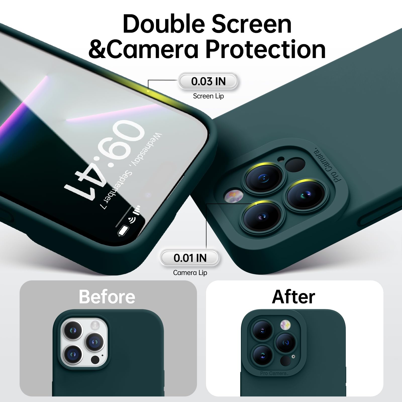 Kiresen Magnetic For Iphone 13 Pro Case With Screen Protector   Compatible With Magsafe   Upgraded Camera Protection   Silicone