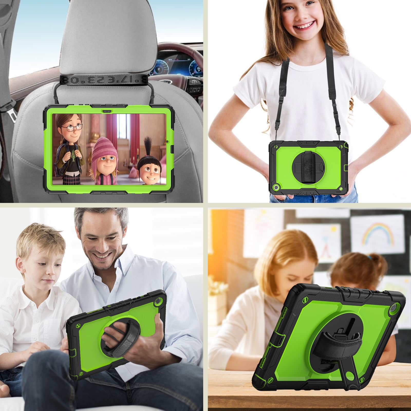 Herize Tab A9 Plus Case 11 Inch With Screen Protector Pen Holder | Three Layer Rugged Shockproof Case W/Stand Hand Strap Shoulde