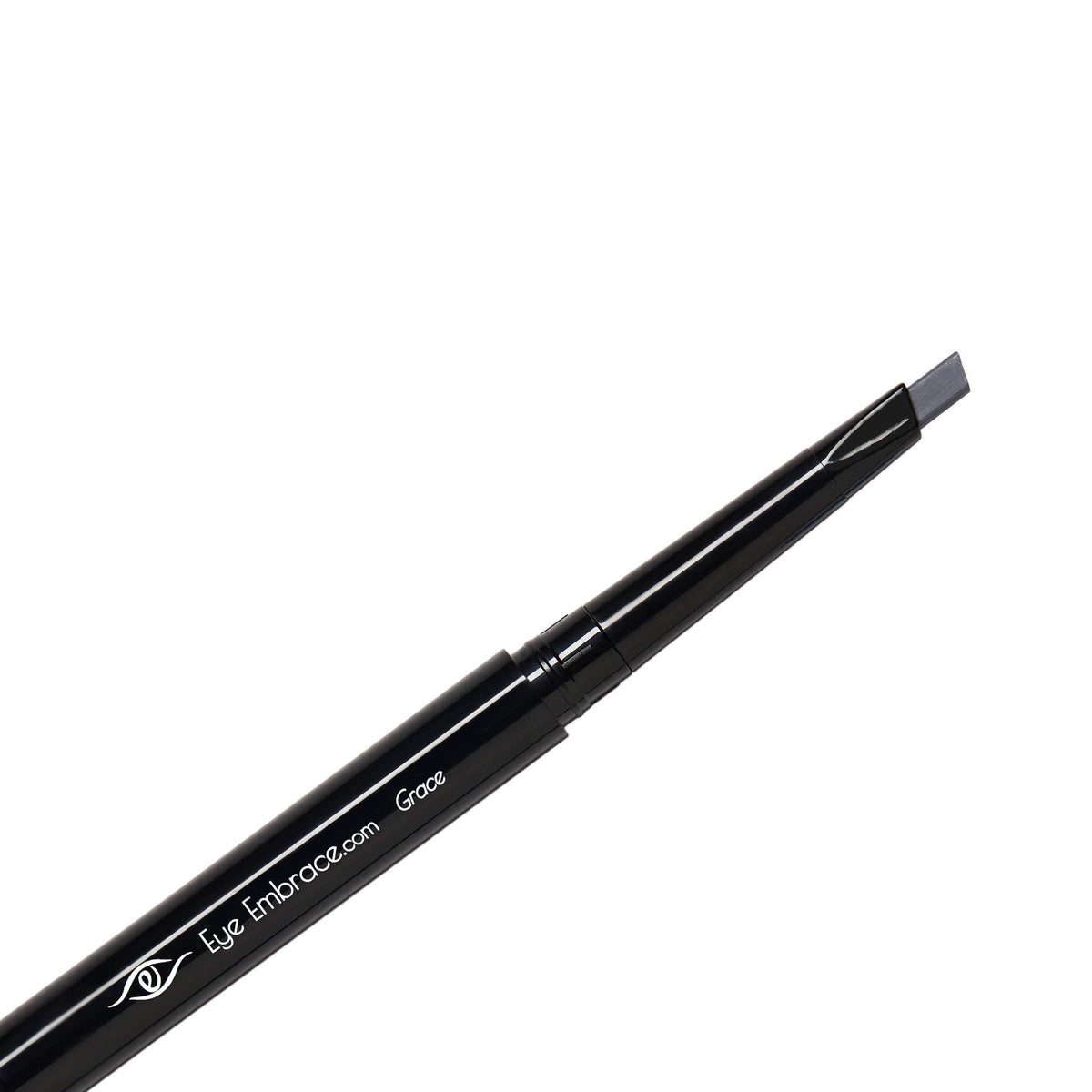 Eye Embrace Grace: Medium Gray Eyebrow Pencil   Waterproof, Double Ended Automatic Angled Tip  Spoolie Brush, Cruelty Free