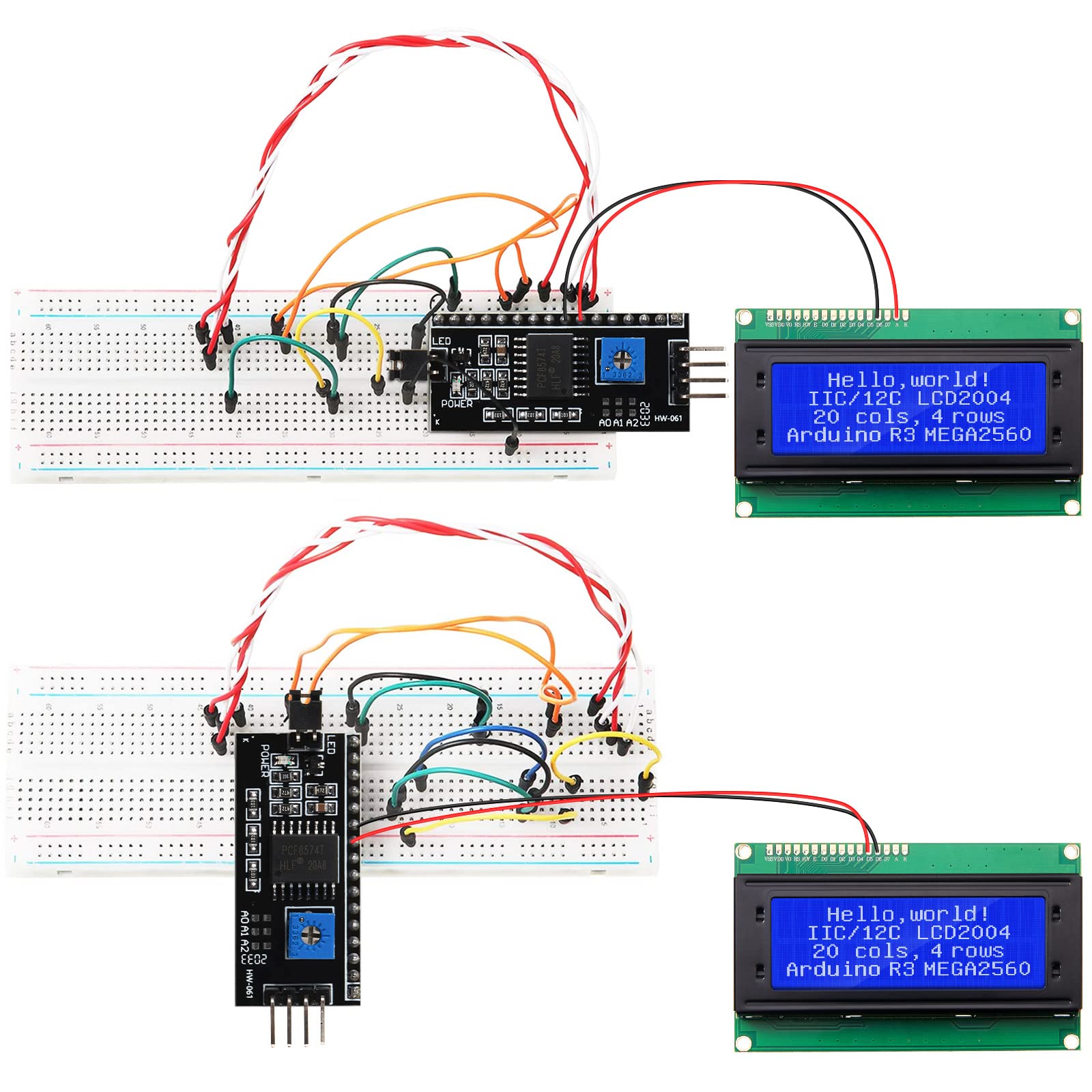 Weewooday Iic Twi I2C Lcd Serial Interface Adapter And Lcd Module Display Backlight Compatible With Arduino R3 Mega2560(Lcd 2004