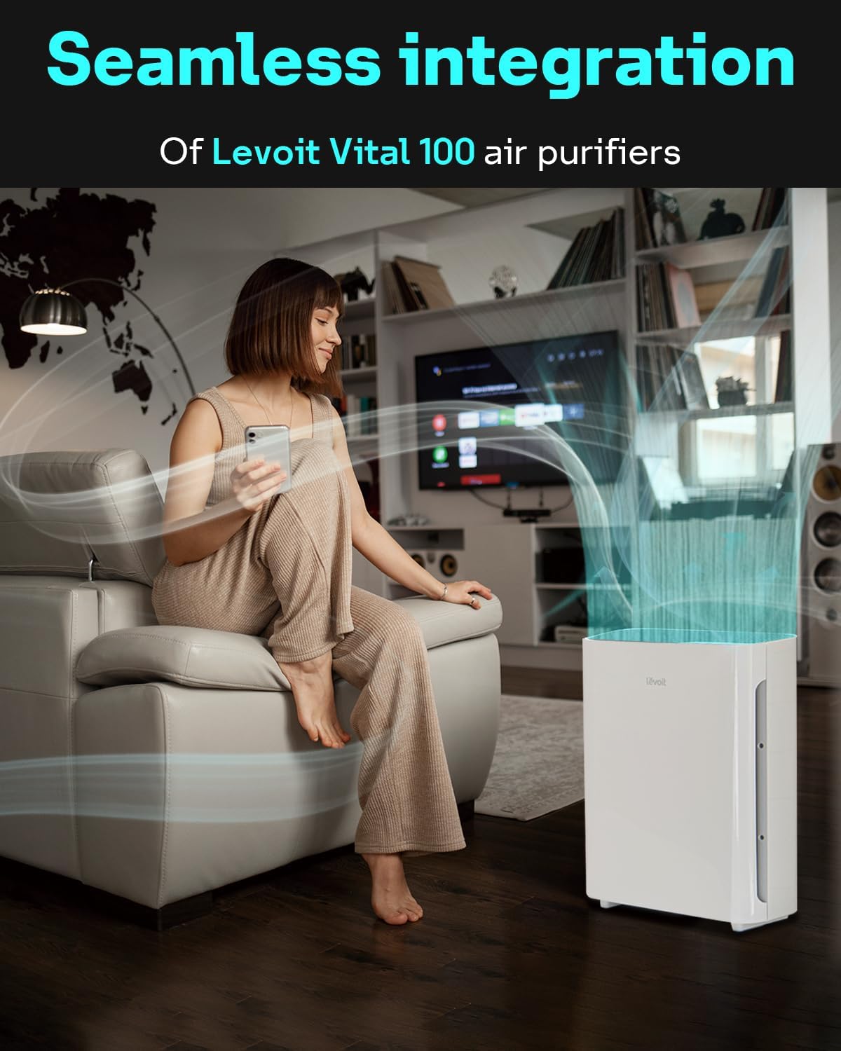 True Hepa Filter For Levoit Vital 100 Air Purifier, Vital 100 Rf Replacement Filter, 2 Pack