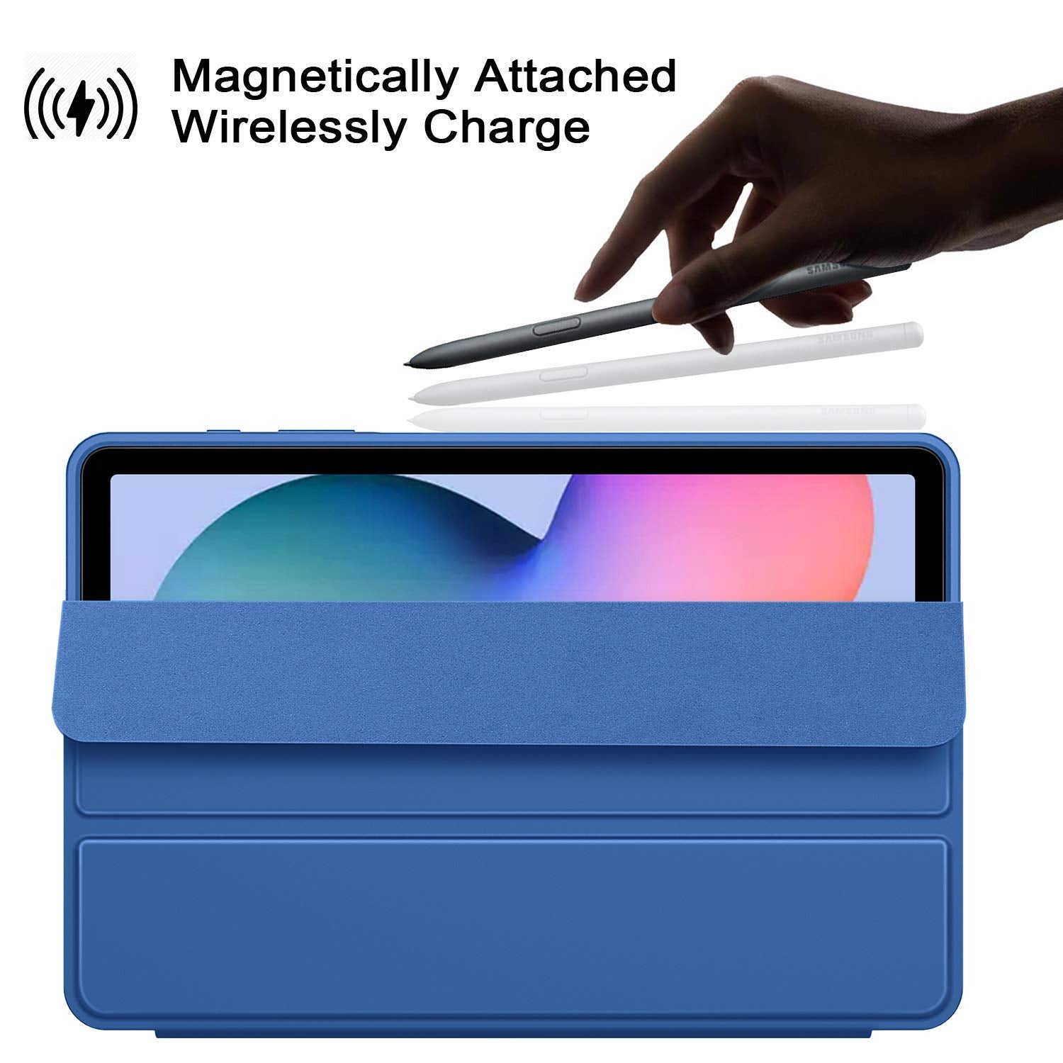 Ztotopcases For Galaxy Tab S6 Lite 10.4'' Case 2024/2022/2020 With Pen Holder, Auto Wake/Sleep, Pu Lightweight Trifold Stand Fol