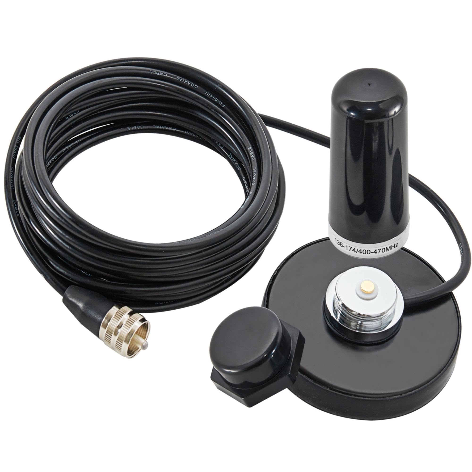 Anina 3.5 Inch Nmo Dual Band Vhf Uhf Antenna With Magnetic Antenna Base Pl 259 Rg58 Coaxial Cable Nmo Mount Cap For Cb Ham Radio