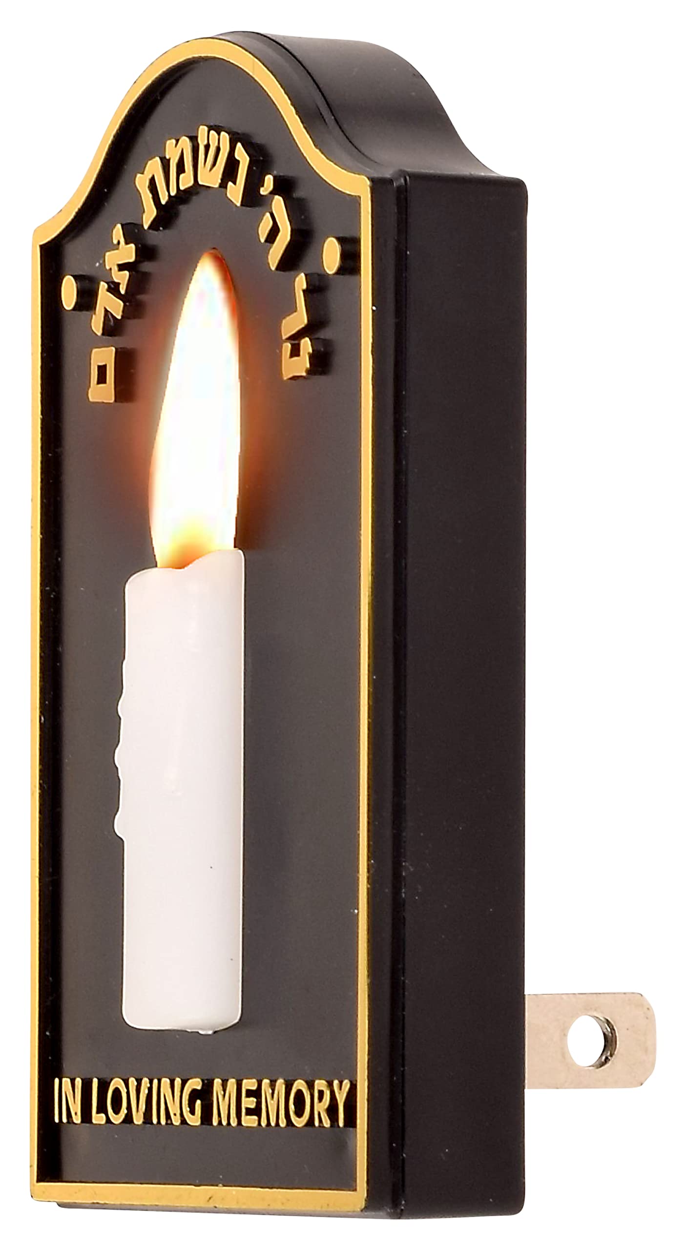 Ner Mitzvah Electric Yahrzeit Candle   Led Plug In Memorial Candle   Flameless Memorial Candle   Safe & Easy To Use