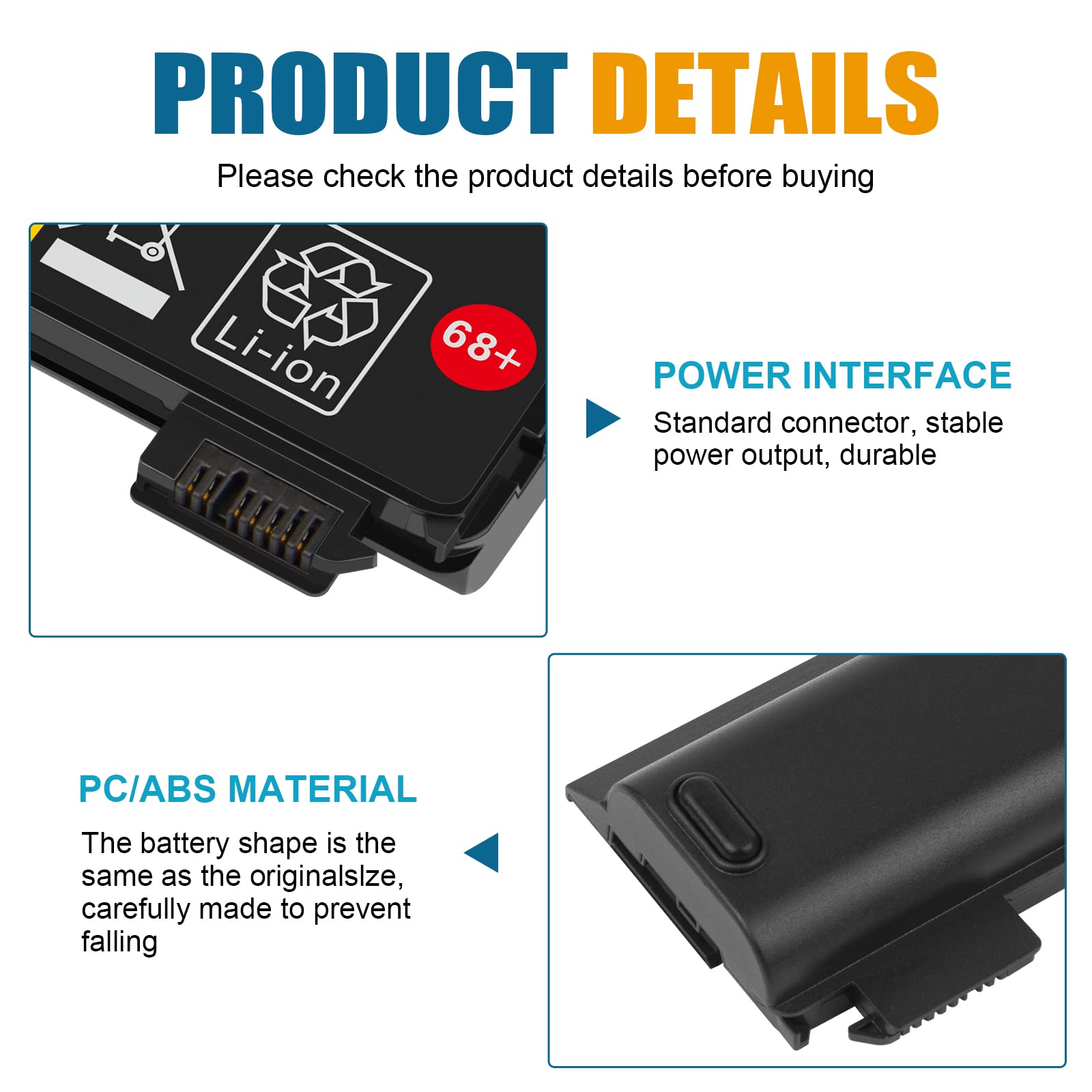 68+ 45N1128 X240 Battery Compatible With Thinkpad T440 T440S T450 T450S T460 T460P T470P T550 T560 L450 L460 L470 P50S W550S X25