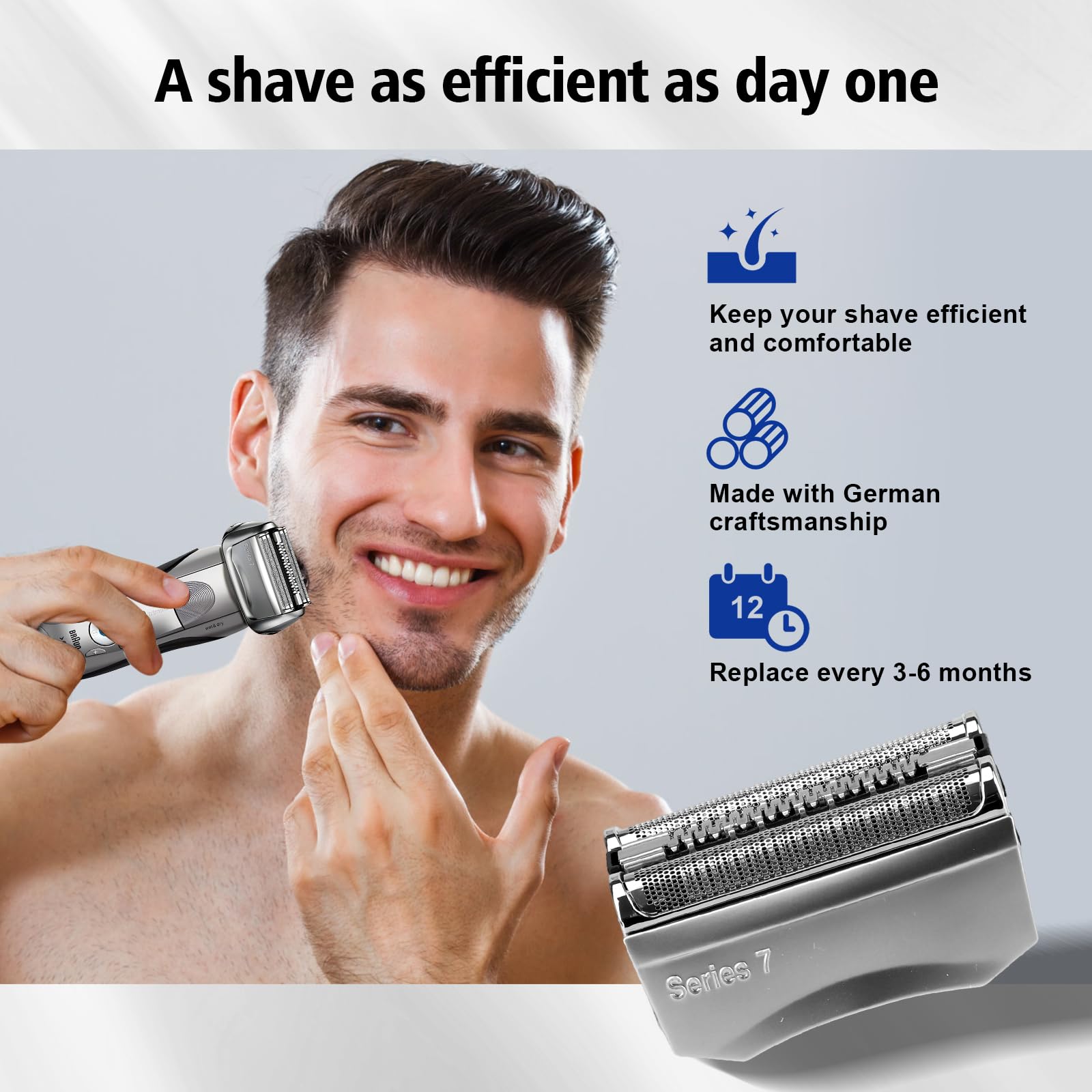 70S Series 7 Replacement Head For Braun Clean & Renew Refill Cartridges Series 7 Foil Shaver Replacement Heads Compatible Compat