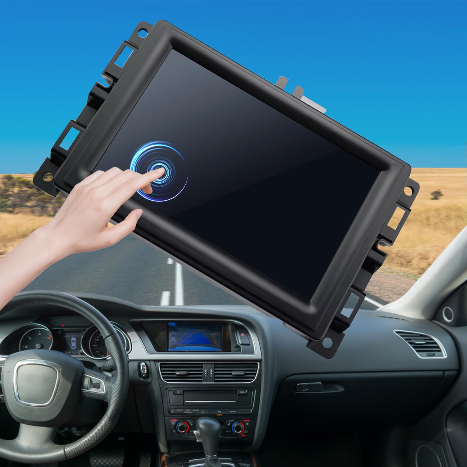 New Replacement 7 Uconnect LCD Display with Bracke LCD Monitor Digitizer Radio Navigation Fit for Jeep Compass 2017-2020 TDO-WXG