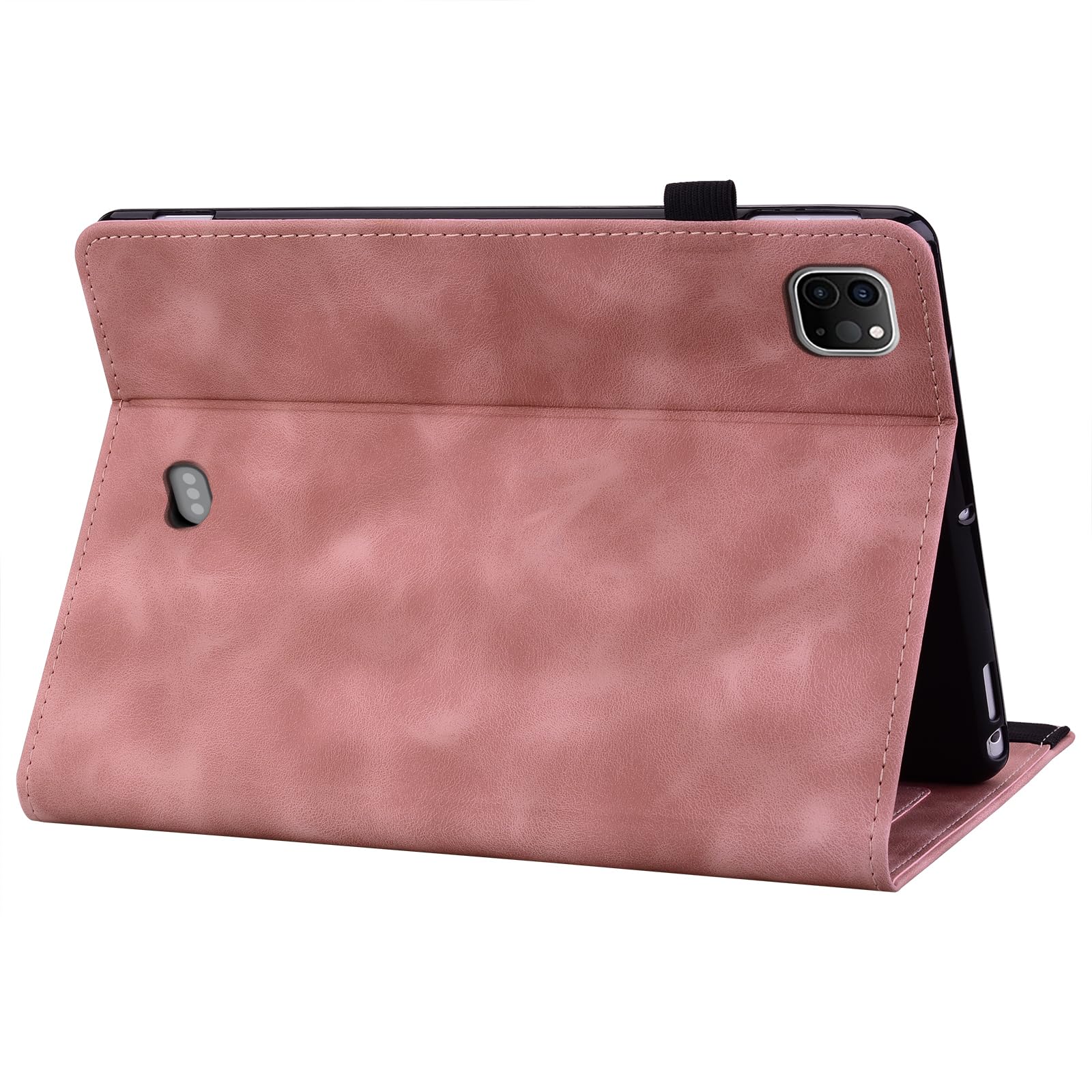 Rosbtib Case For Ipad Pro 11 2024 (M4 5Th Generation), Pu Leather Folio Stand Shockproof Cover With Pencil Holder Cover For Ipad