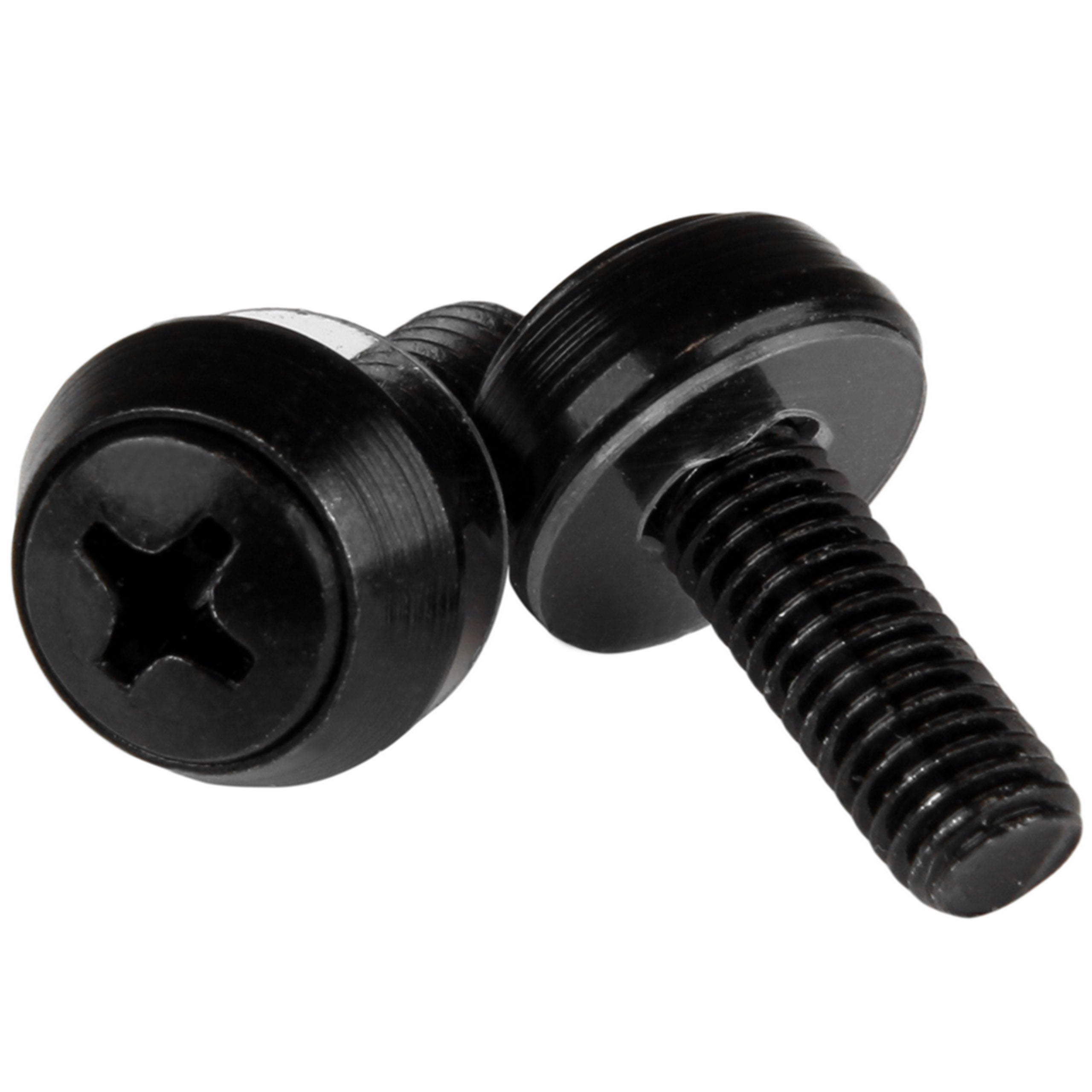 Startech.Com M6 X 12Mm   Screws   50 Pack, Black   M6 Mounting Screws For Server Rack & Cabinet (Cabscrewsm6B)
