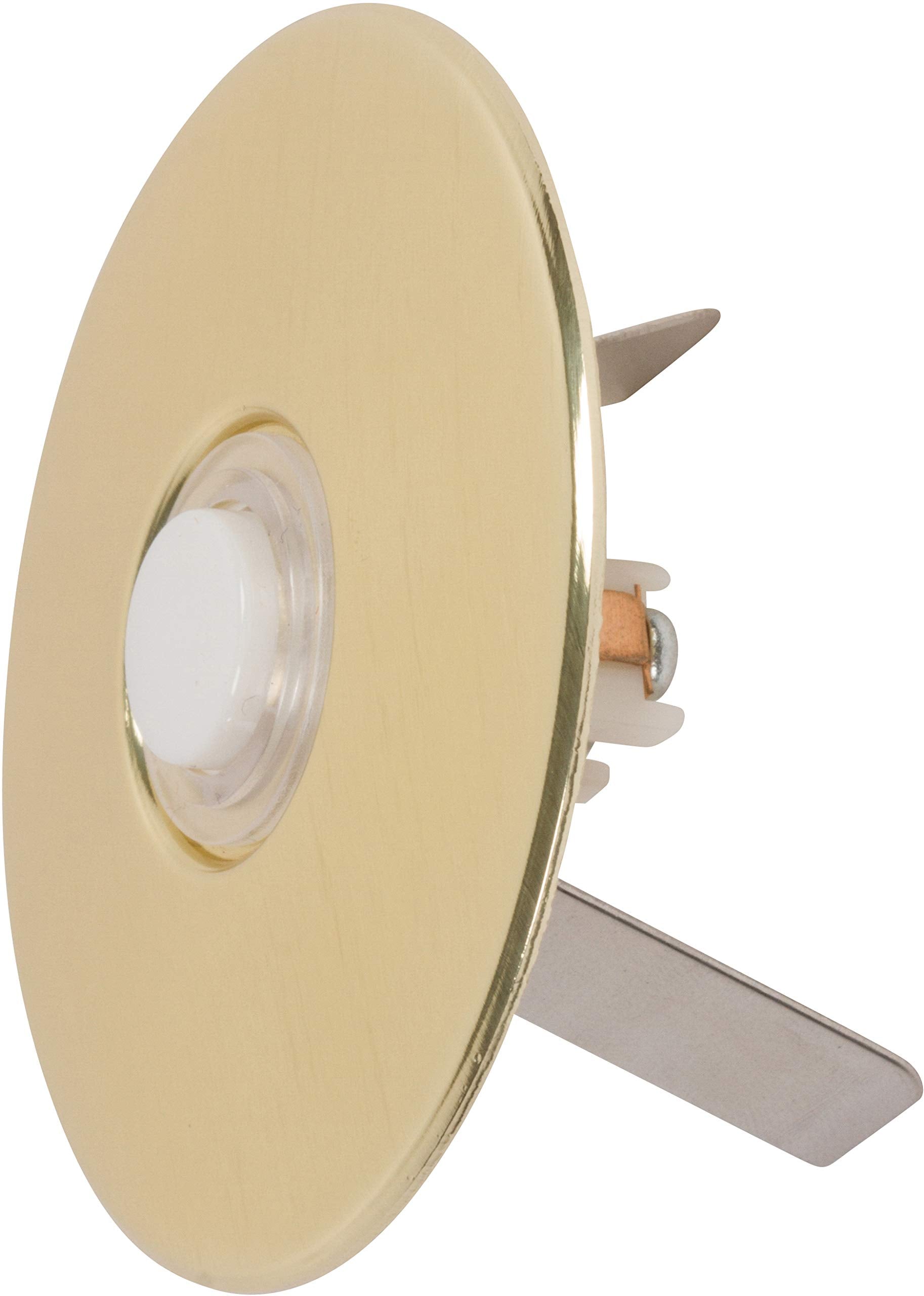 Morris Products Lit Stucco Pushbutton Doorbell Button   5/8    Decorative Lighted Gold Rim Pearl Button   2 1/2    Gold Anodized