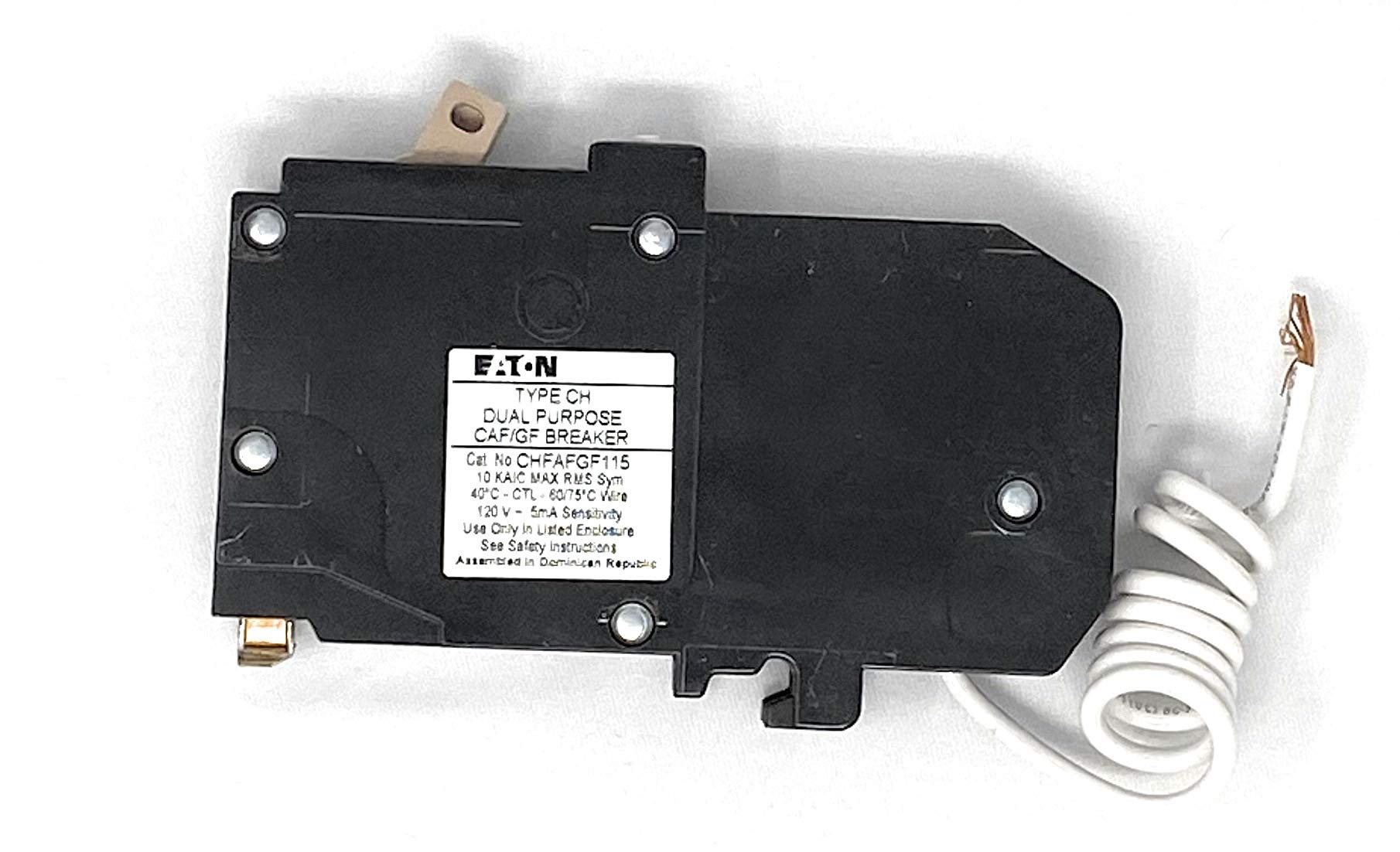 Eaton Cutler Hammer 15 Amp Single Pole Dual Function Arc Fault/Ground Fault Breaker