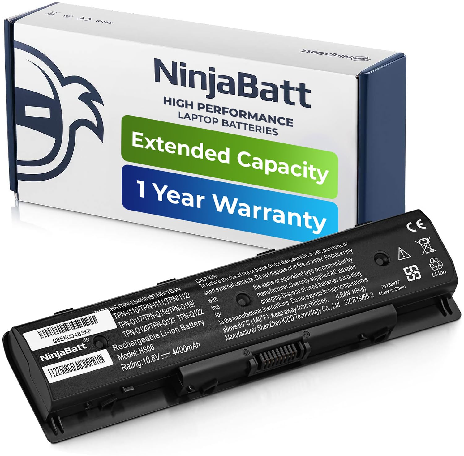 Ninjabatt Battery For Hp P106 710416 001 Envy 710417 001 Pi06 Hstnn Lb4N M7 J020Dx 17 E020Us M6 N012Dx Hstnn Ub4N Hstnn Lb40 Tpn