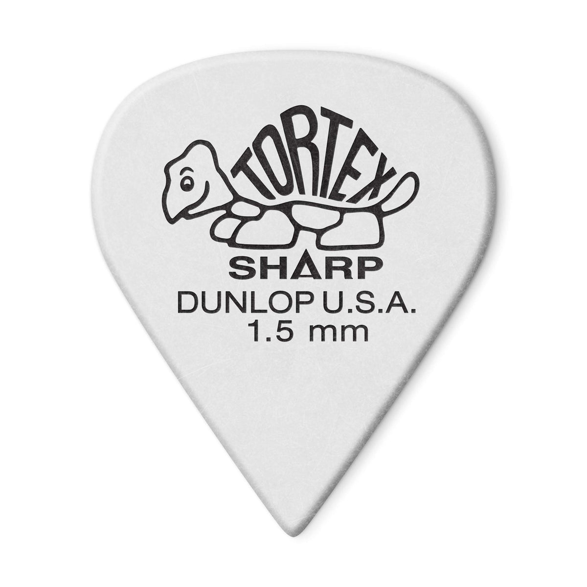 Dunlop 412P1.5 Tortex Sharp, White, 1.5Mm, 12/Player'S Pack