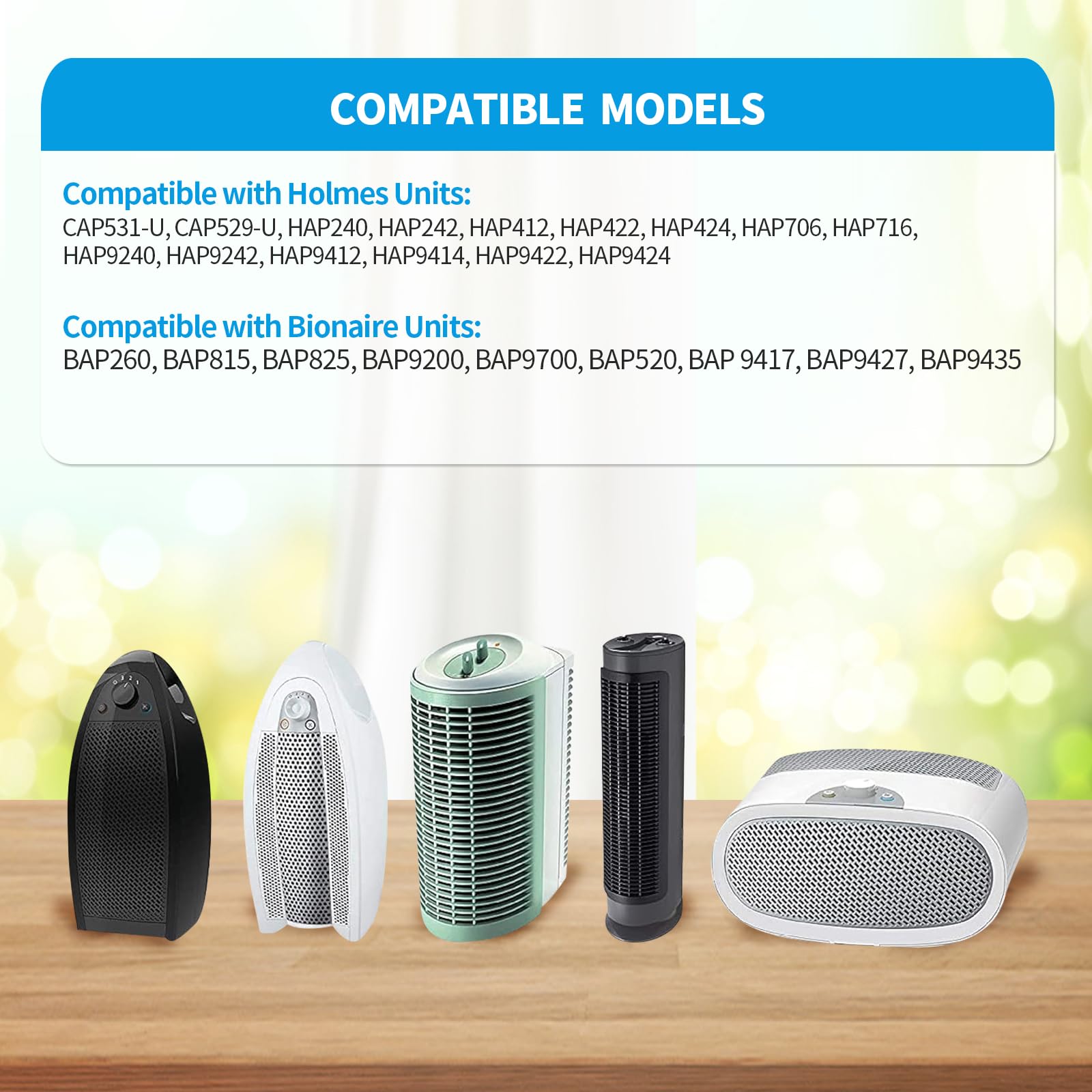 Derblue 4 Pcs True Hepa Filter Compatible With Holmes Aer1 Filter, Replacement Parts # Hapf300Ah U4R, Hap242 Nuc