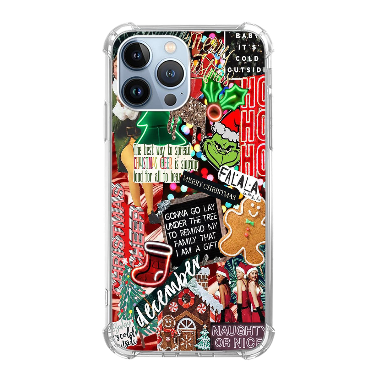 Eurdosmk Christmas Aesthetic Collage Case Compatible With Iphone 13 Pro Max, Aesthetic Winter Holiday Case For Iphone 13 Pro Max