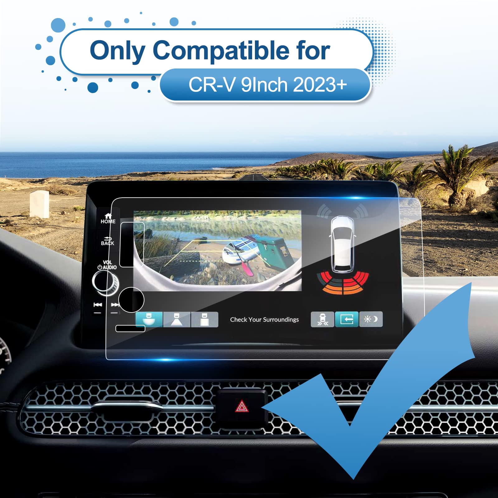 Coleya 2023 2024 2025 Crv Screen Protector For Honda Crv (Ex L/Sport L Hybrid/Sport Touring Hybrid) 9 Inch Touch Screen, 9H Temp