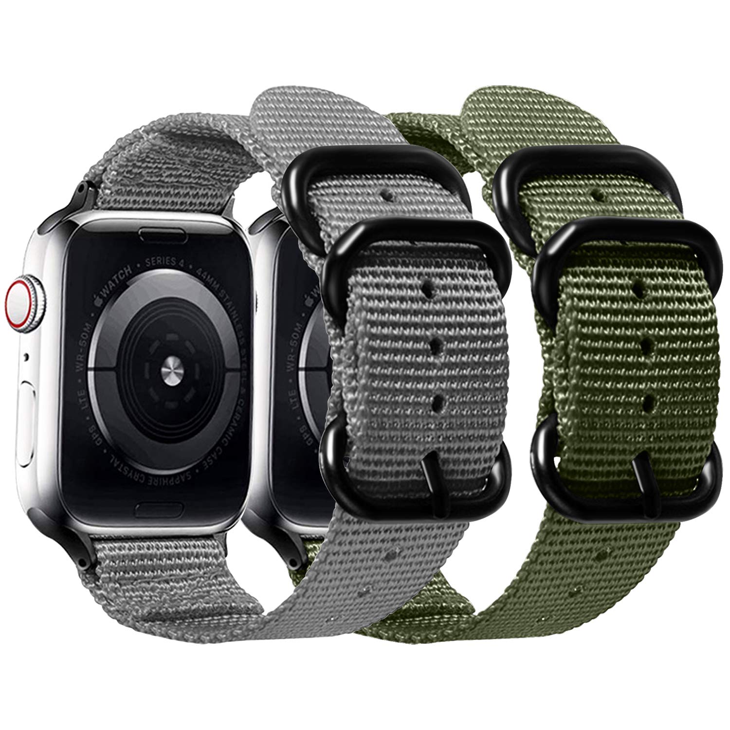 Misker Nylon Band Compatible With Apple Watch Band 42Mm 44Mm 45Mm 38Mm 40Mm 41Mm, Sport Wrist Strap With Metal Buckle Compatible
