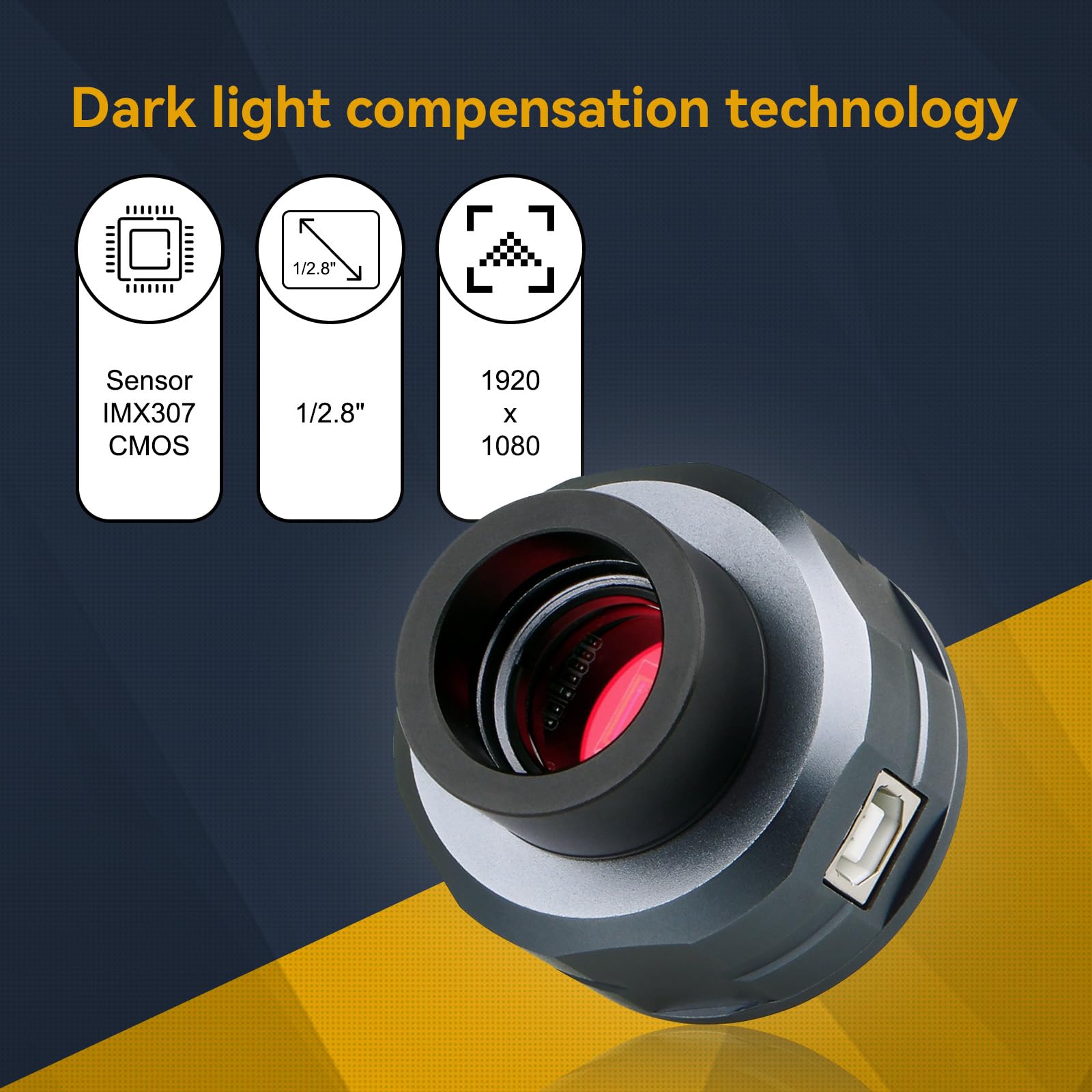 Svbony Sv105 Telescope Camera, 1.25 Inch Imx307 Cmos Color Electronic Telescope Eyepiece, Planetary Camera For Telescope, Suitab