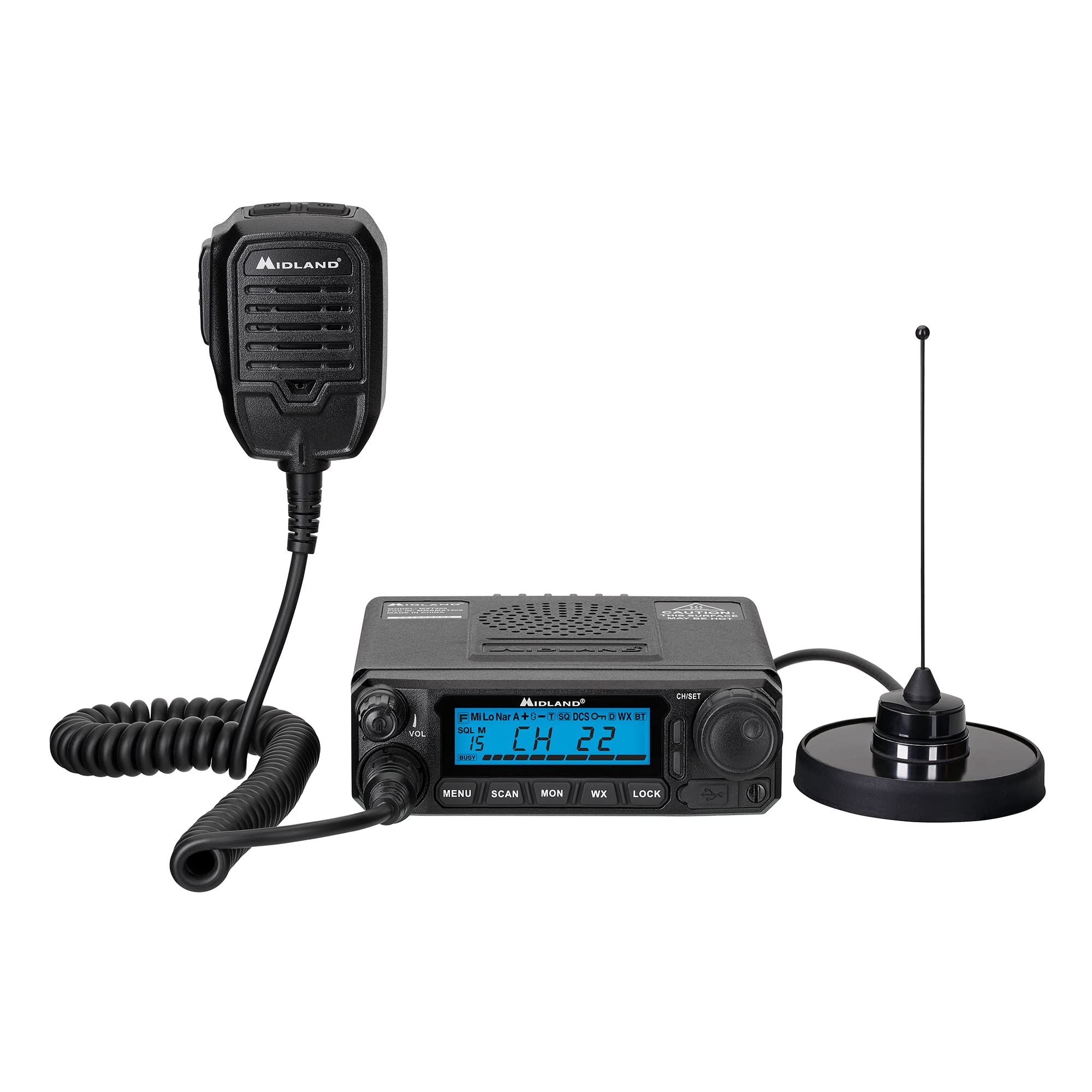 Midland � Mxt500 50 Watt Gmrs Micromobile� Two Way Radio   Farms Ranches Overlanding Trails Off Roaders   8 Repeater Channels   Compact Design External Magnetic Mount 2.1Db Unity Gain Antenna