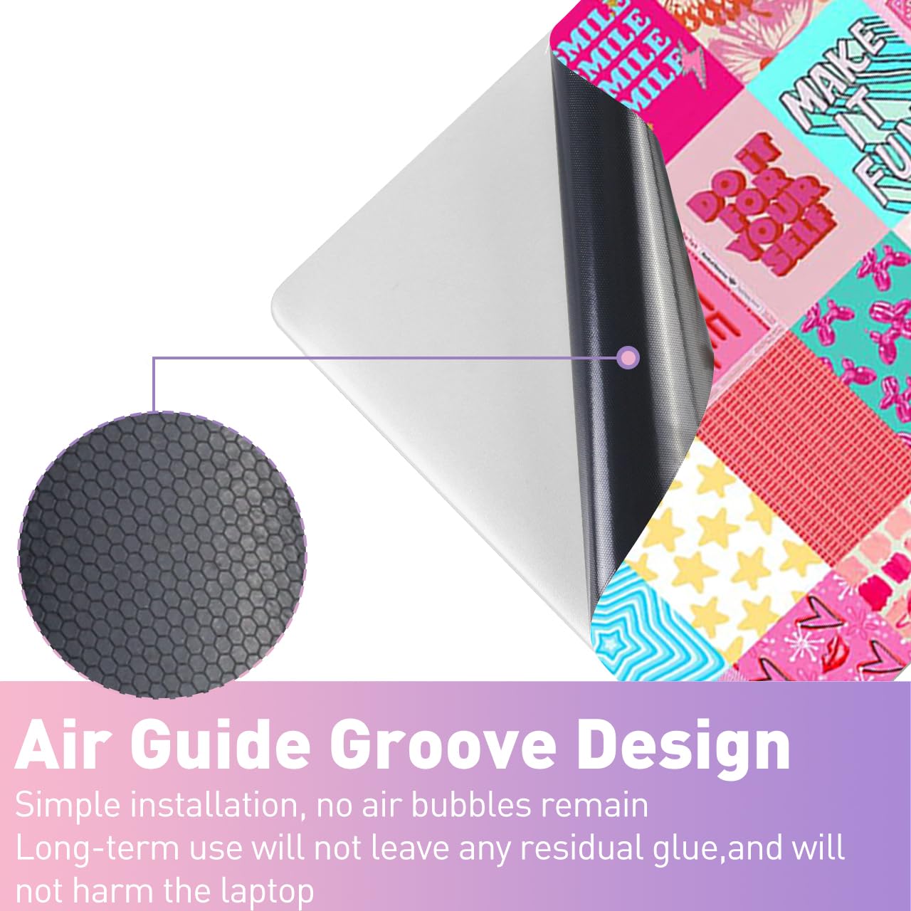 NXZGO Universal Reusable Waterproof Laptop Skin Decal Vinyl Pink Fashion Girl for 11.6-15.6 Inch Laptops