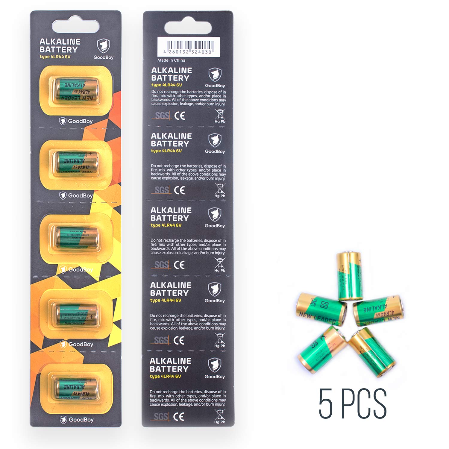 Goodboy Bark Collar Batteries 5 Pack 6V Alkaline Battery 4Lr44 (Also Known As Px28A, A544, K28A, V34Px)