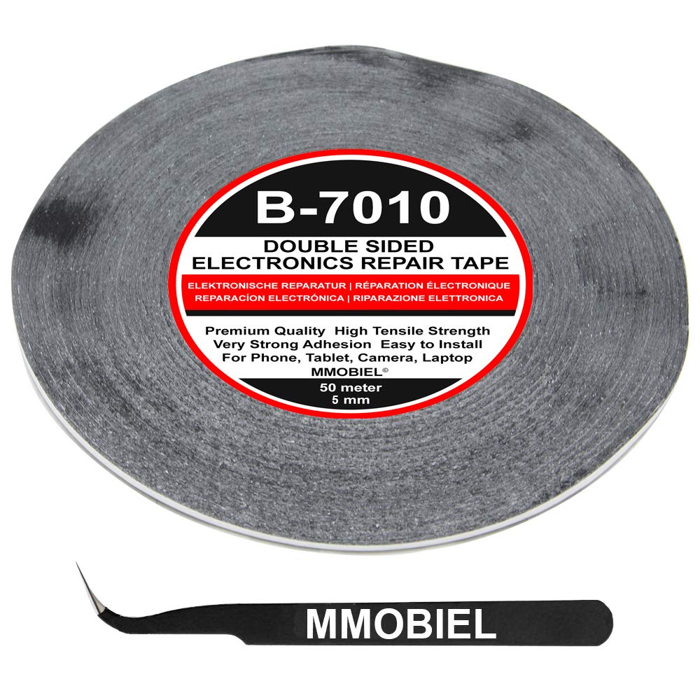Mmobiel 5 Mm Double Sided Layer Strong Adhesive Tape 50 M Long Roll (Black) For Smartphone Tablet Repair