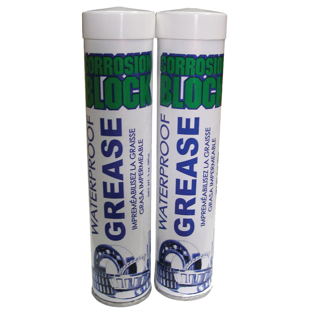 Corrosion Block High Performance Waterproof Grease - (2) 3Oz Cartridges - Non-Hazmat, Non-Flammable &Amp; Non-Toxic,WBAUVA001345644