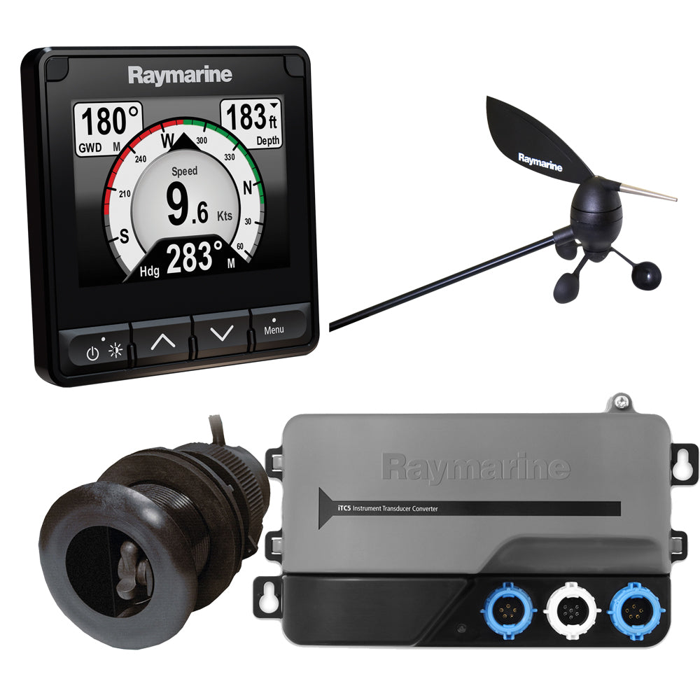 Raymarine I70S System Pack W/Color Instrument &Amp; Wind, Dst Transducers, Itc-5, And Stng Backbone,WBEEAA001345645