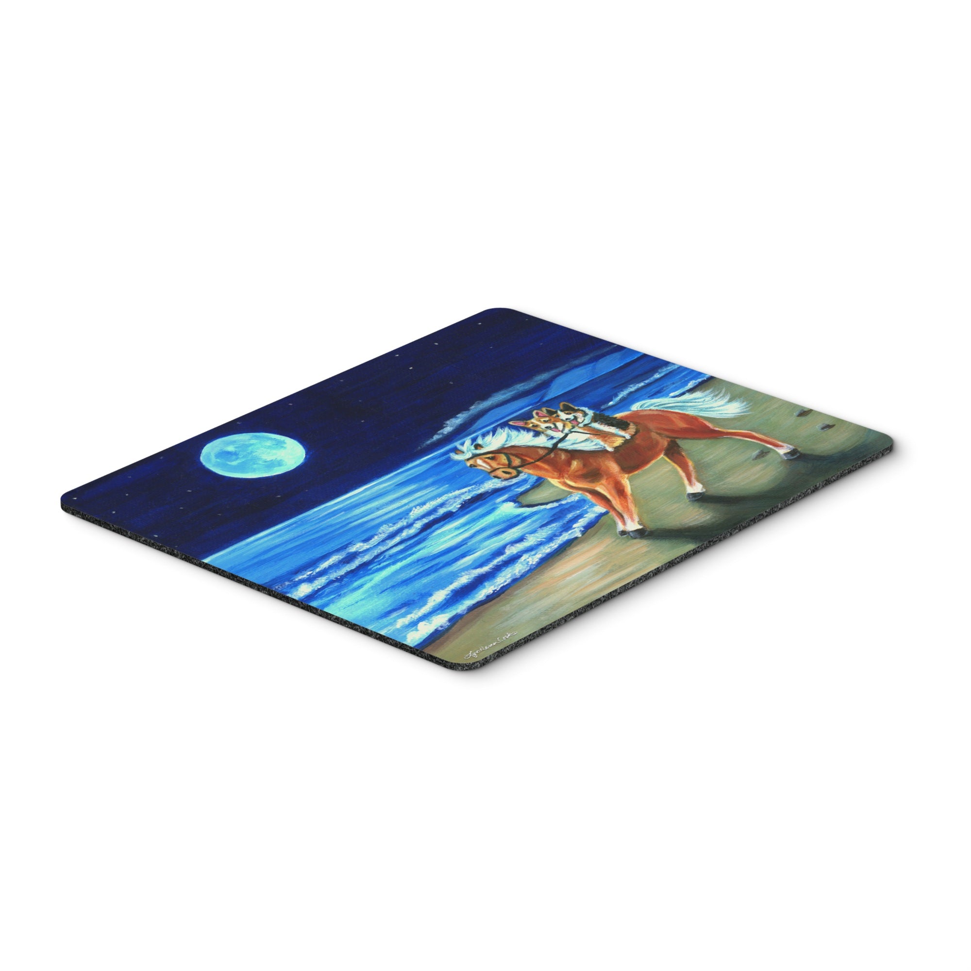 Carolines Treasures Corgi Beach Ride on Horse Mouse Pad/Hot Pad/Trivet (7318MP)