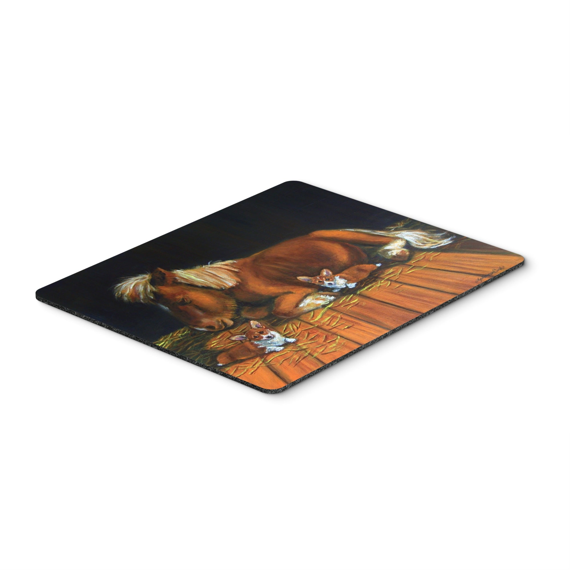 Carolines Treasures Corgi Snuggles the pony Mouse Pad/Hot Pad/Trivet (7323MP)