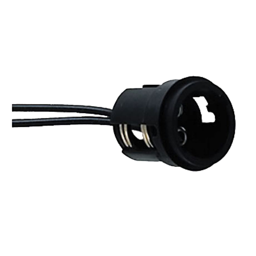 Perko Double Contact Bayonet Socket - Black Polymer W/10'' Pigtail,WBAUVA001345689